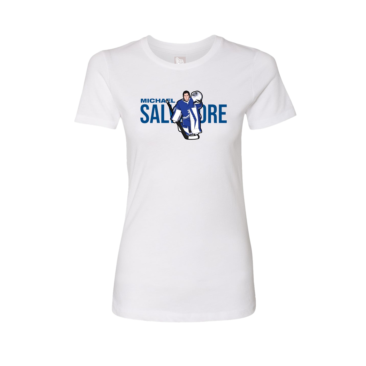 Fitted Women's Tee — Player Name in White