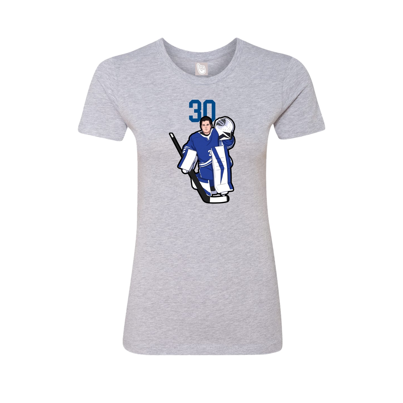 Fitted Women's Tee — Number Top in Grey