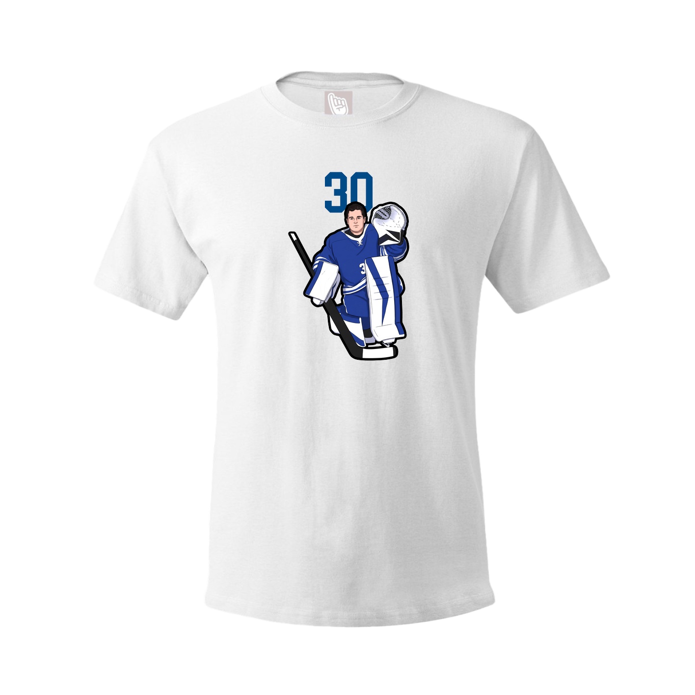 Youth Tee — Number Top in White