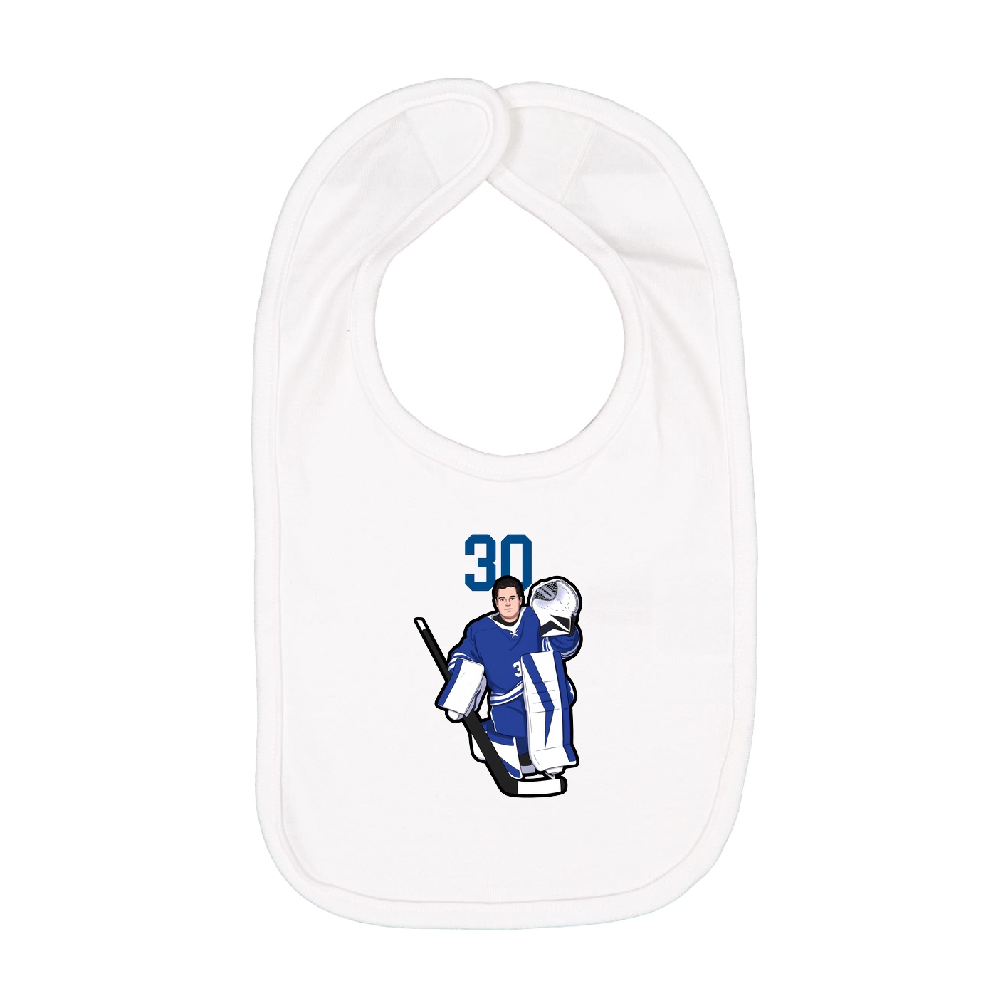Infant Bib — Number Top in White