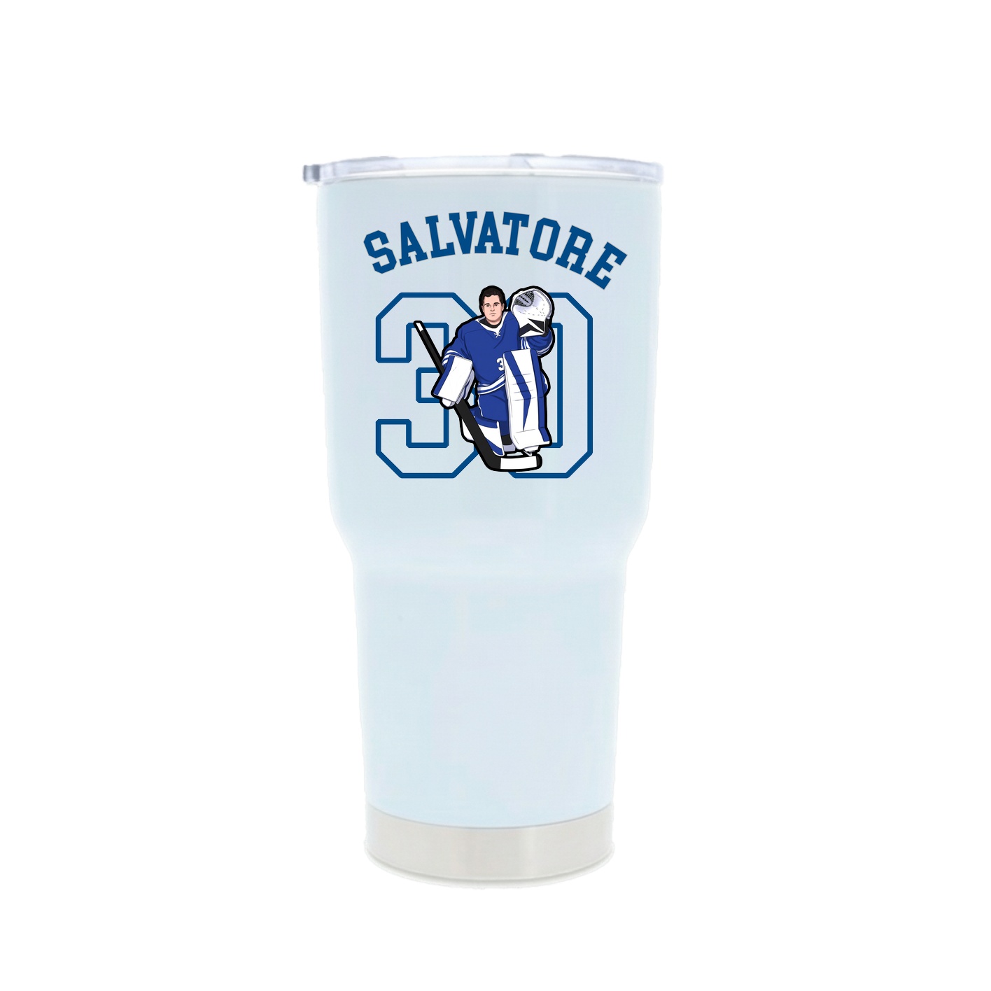 30oz Stainless Steel Tumbler — Shirsey Arch in White
