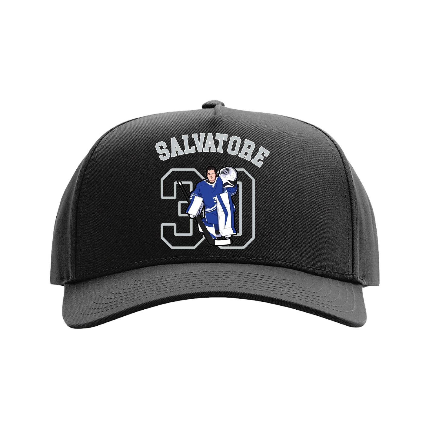 Full Fabric Five-Panel Champ Cap — Shirsey Arch in Black