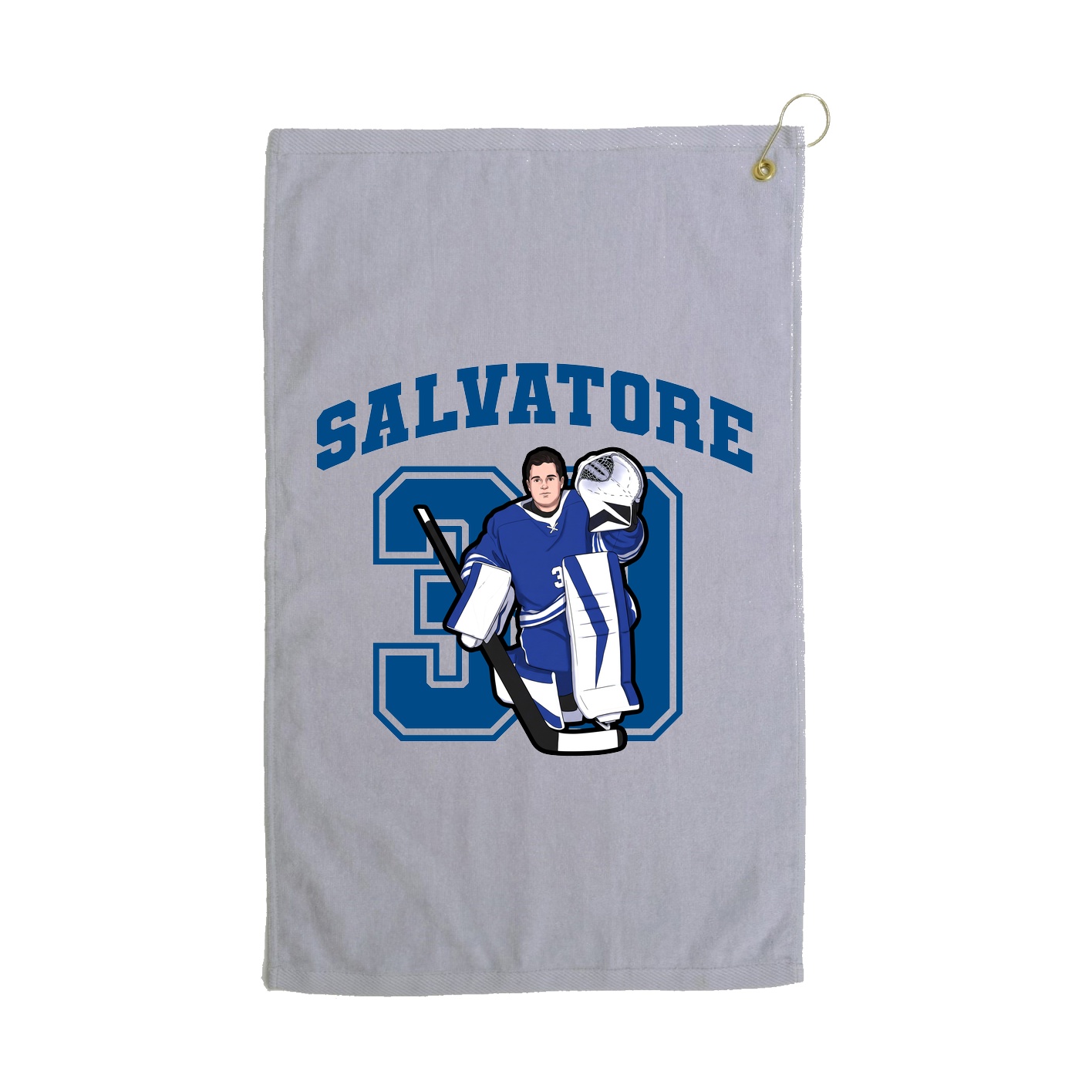 Golf Towel — Number in Grey