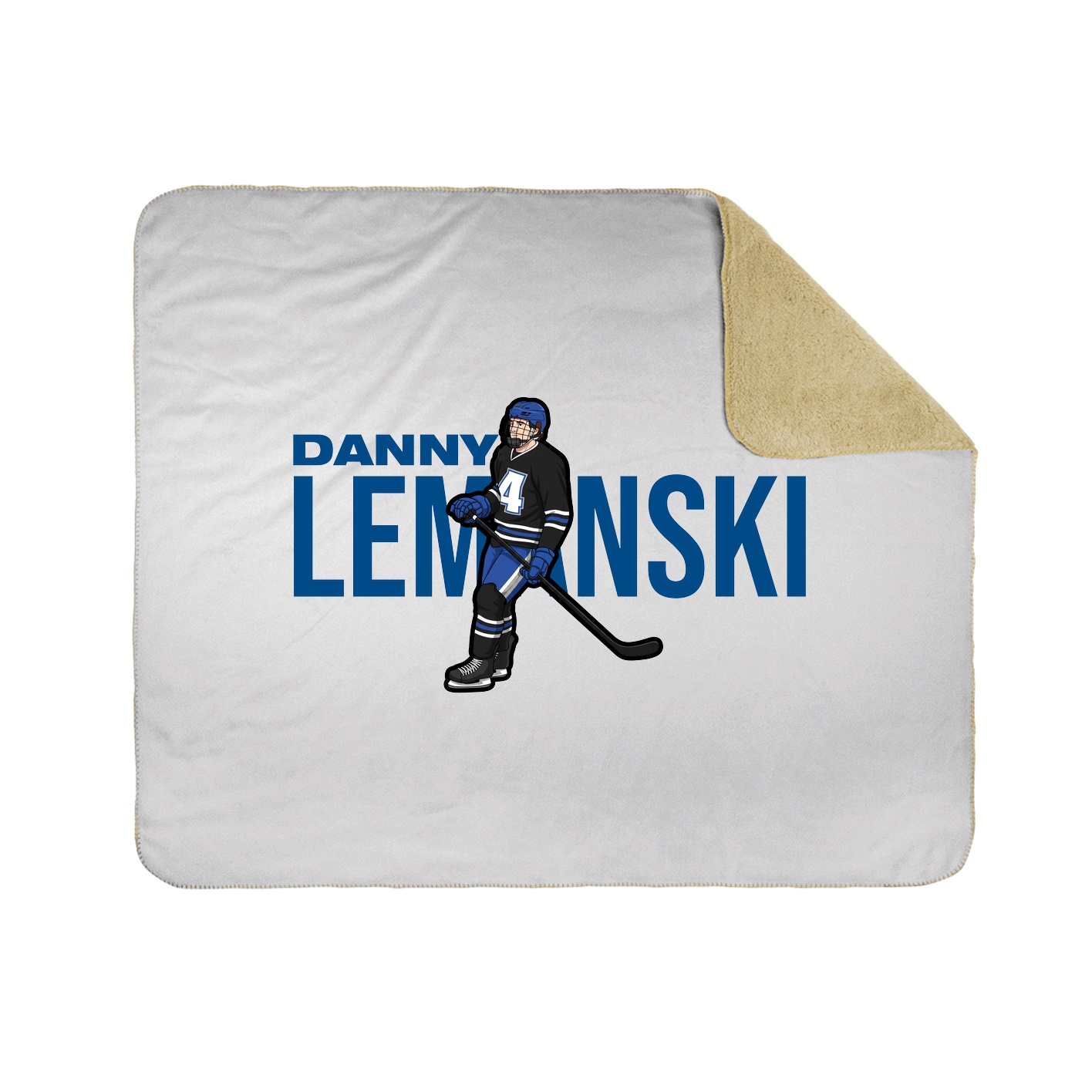 Throw Blanket — Player Name in White