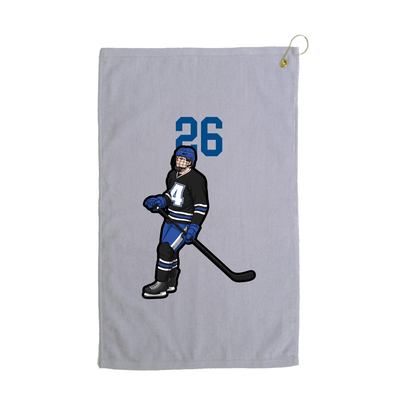 Golf Towel — Number Top in Grey