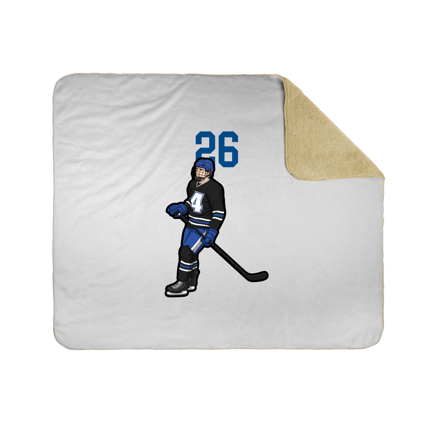 Throw Blanket — Number Top in White