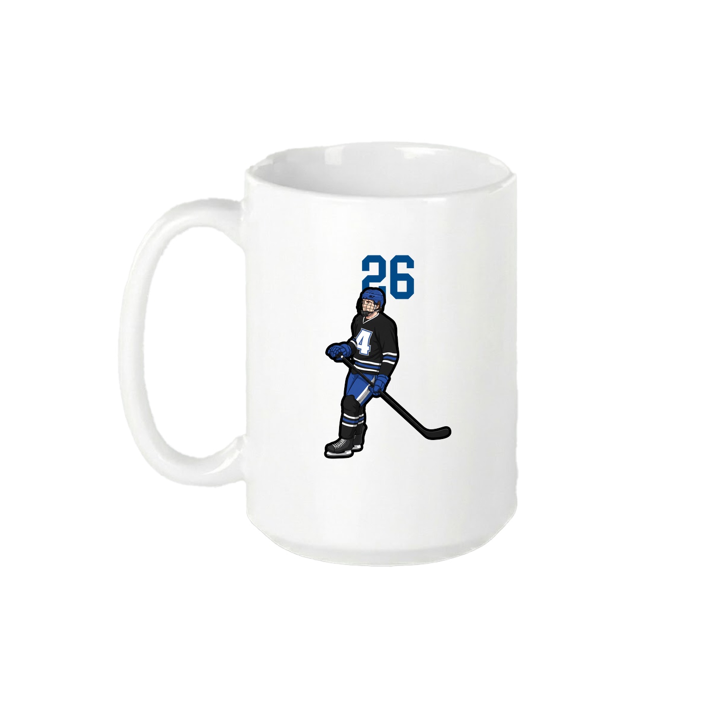 15oz Coffee Mug — Number Top in White