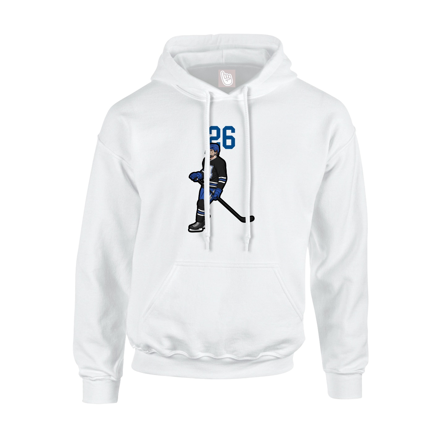 Hoodie — Number Top in White