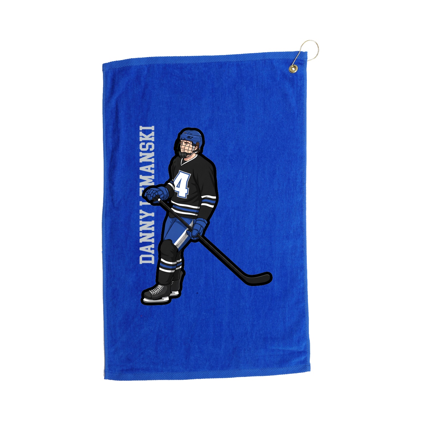 Golf Towel — Name Vertical in Royal