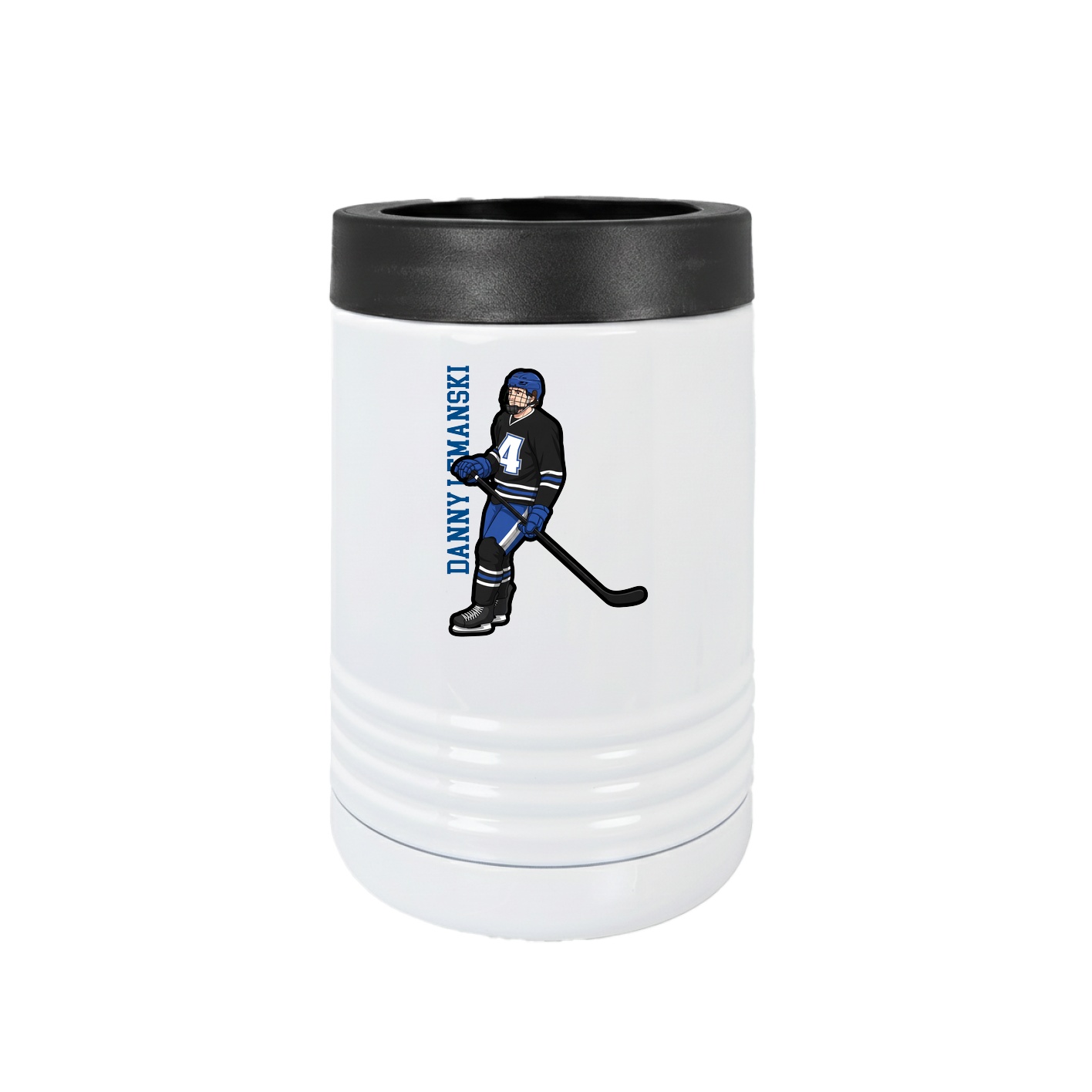 Beverage Holder — Name Vertical in White