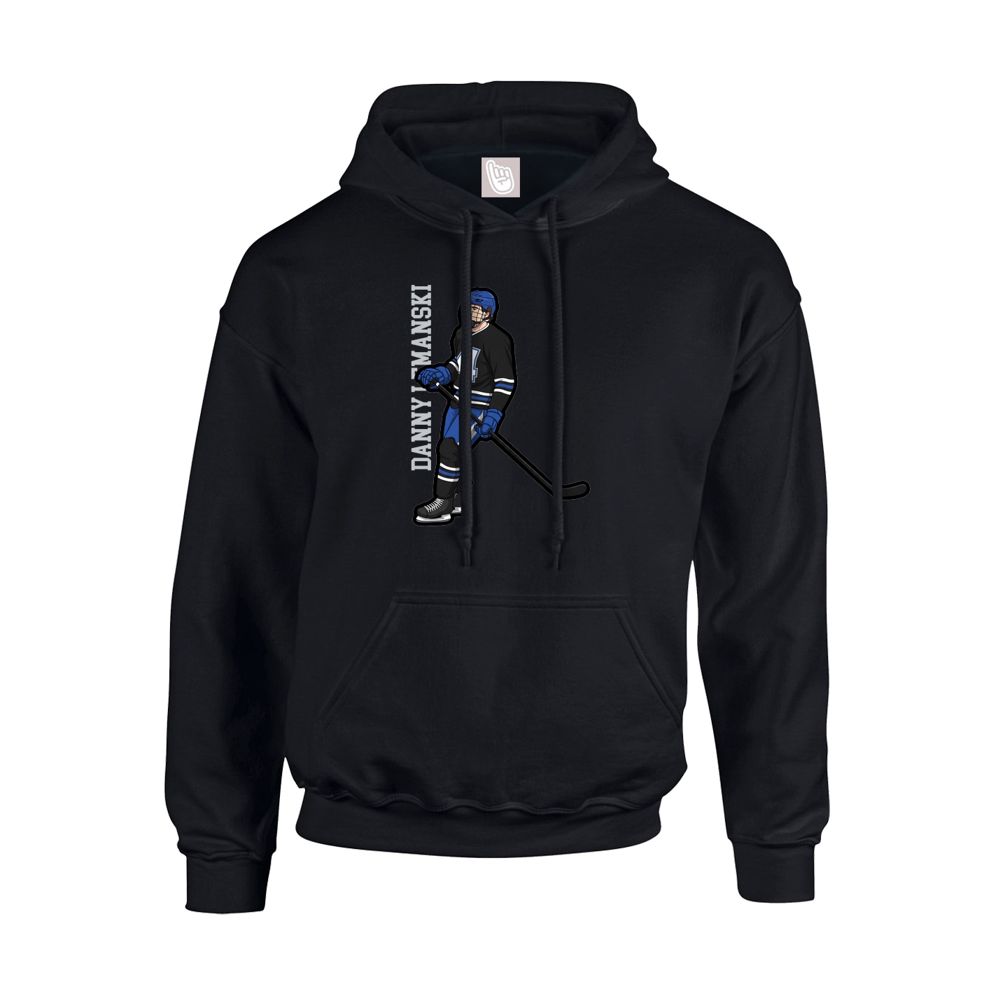 Hoodie — Name Vertical in Black
