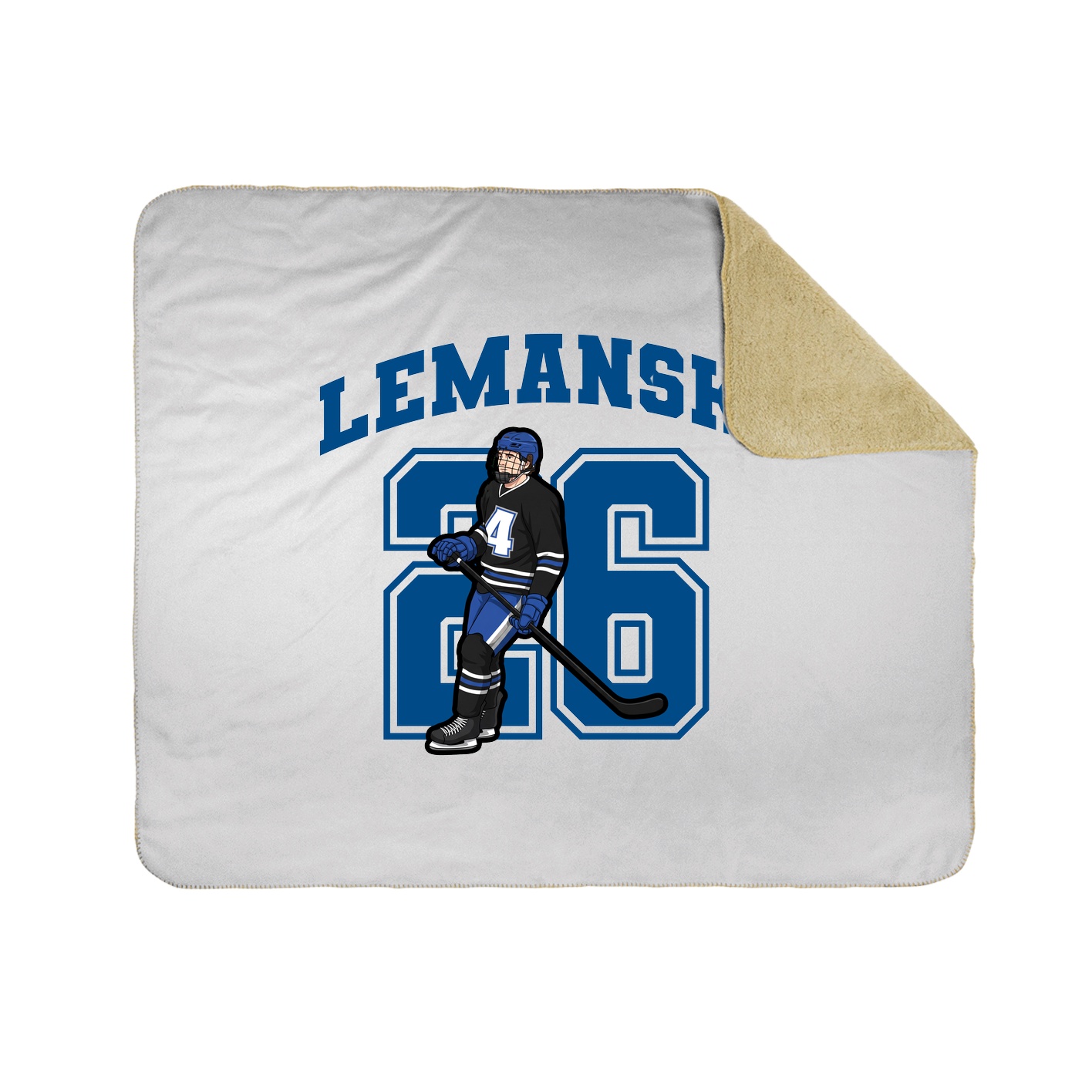 Throw Blanket — Number in White