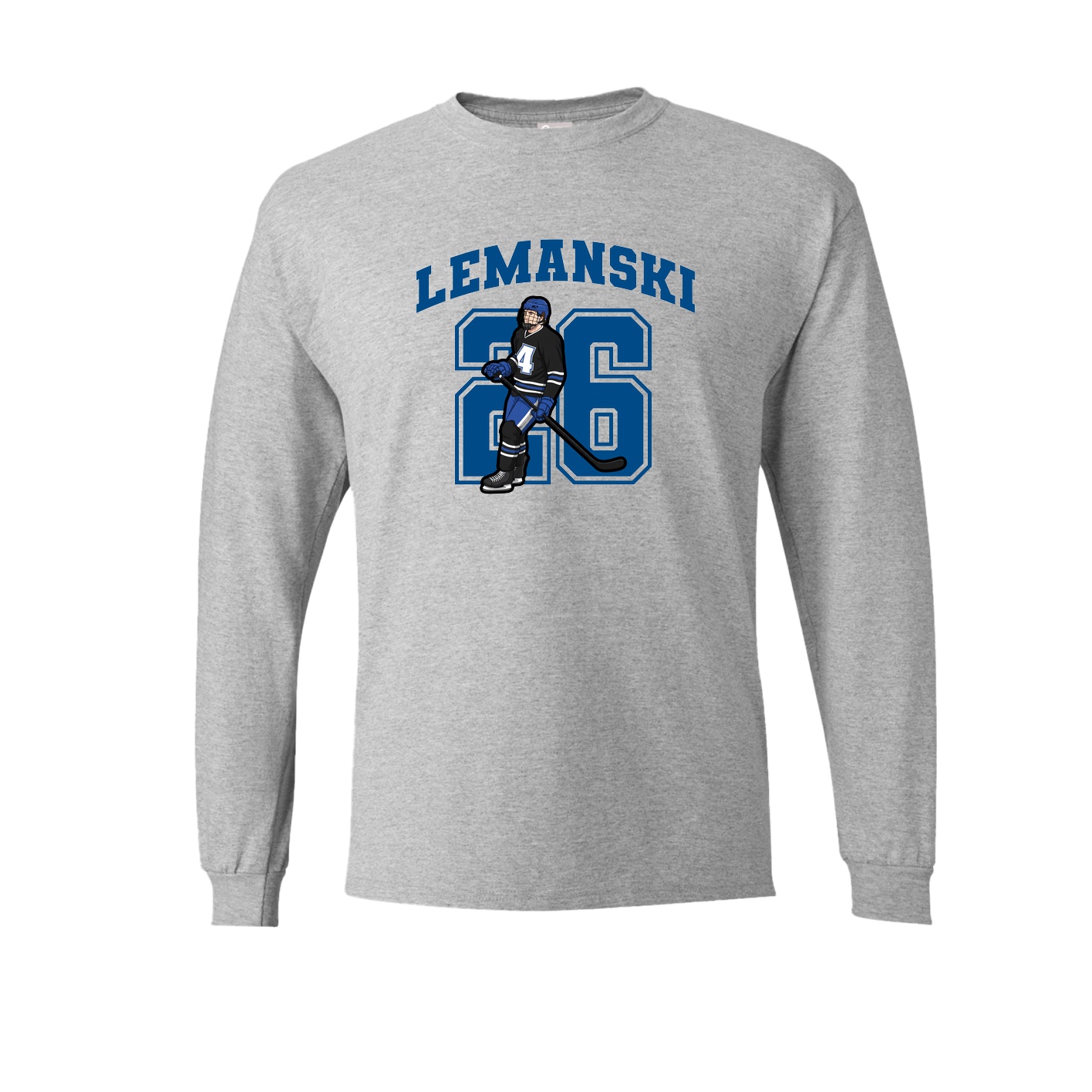 Long Sleeve Tee — Number in Grey