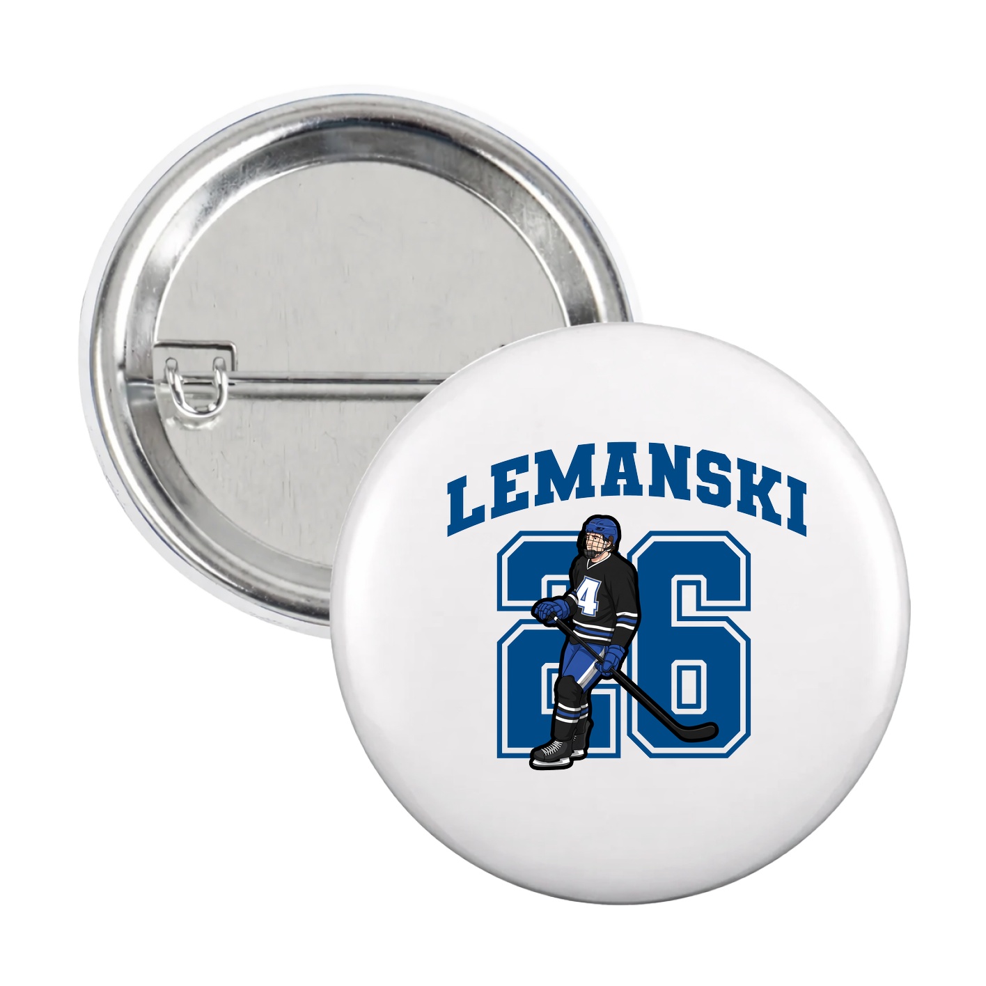Game Day Button — Number in White