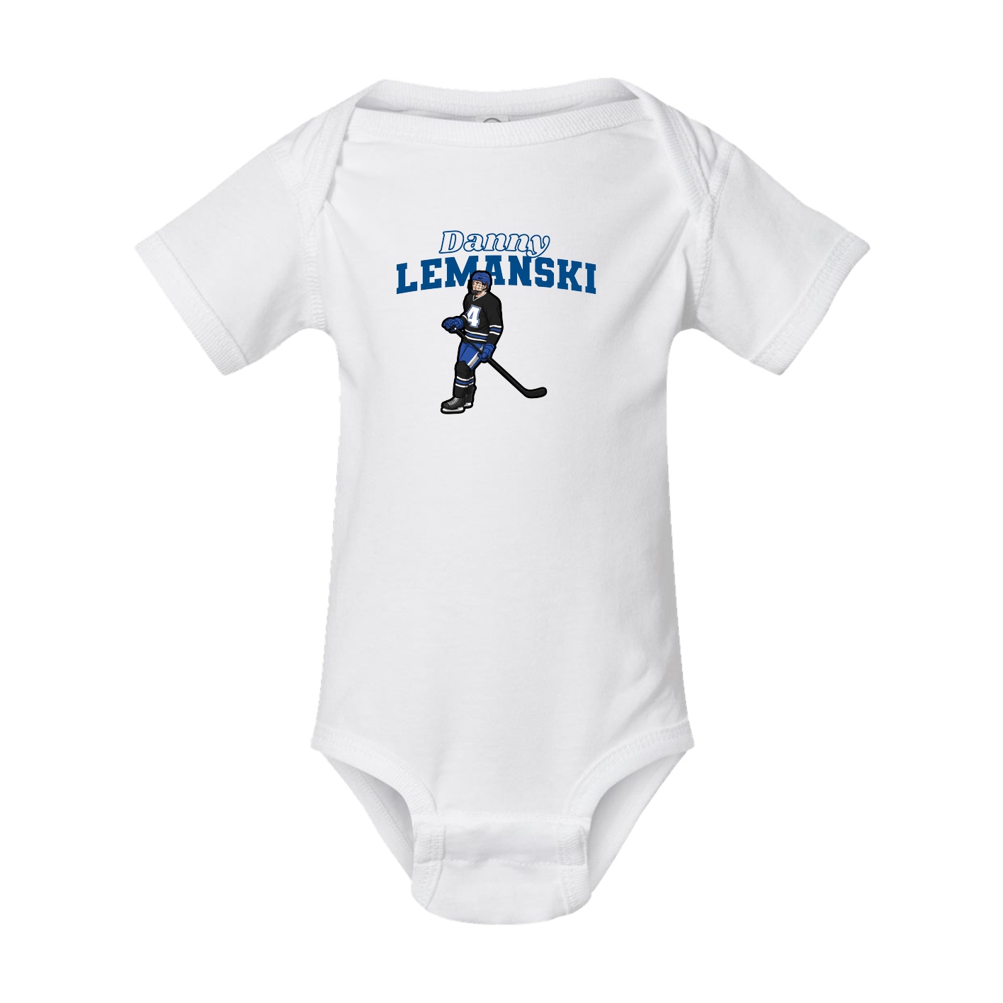 Baby Onesie — Name Arch in White