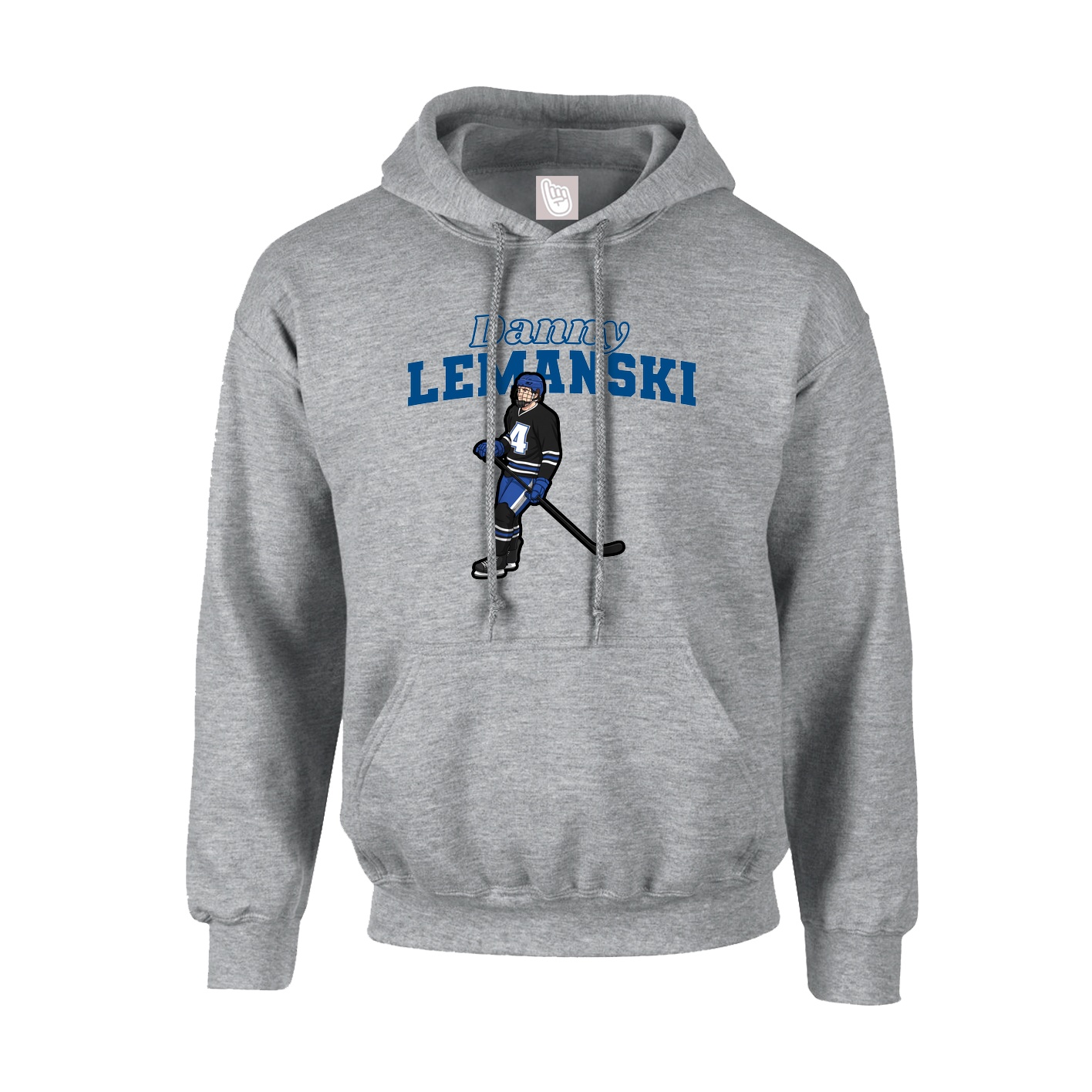 Hoodie — Name Arch in Grey