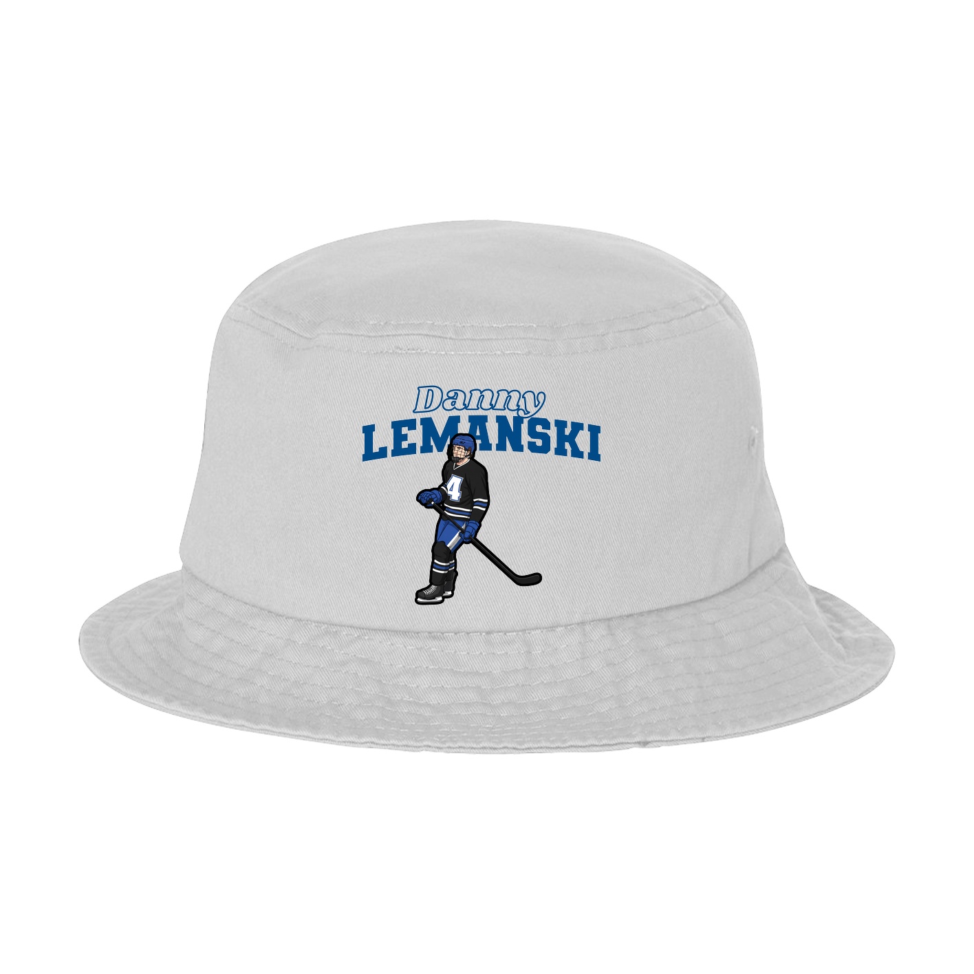 Bucket Cap — Name Arch in White