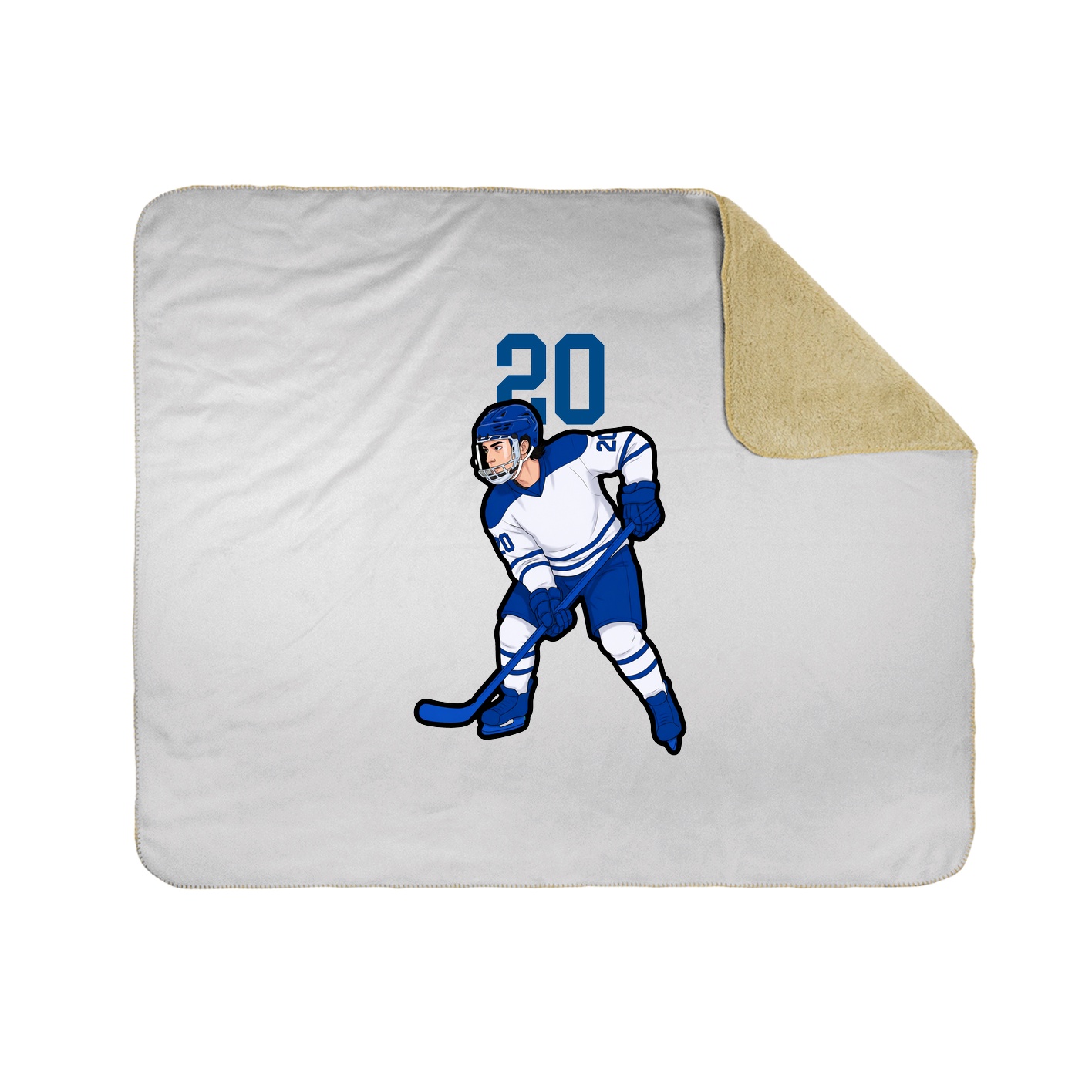 Throw Blanket — Number Top in White