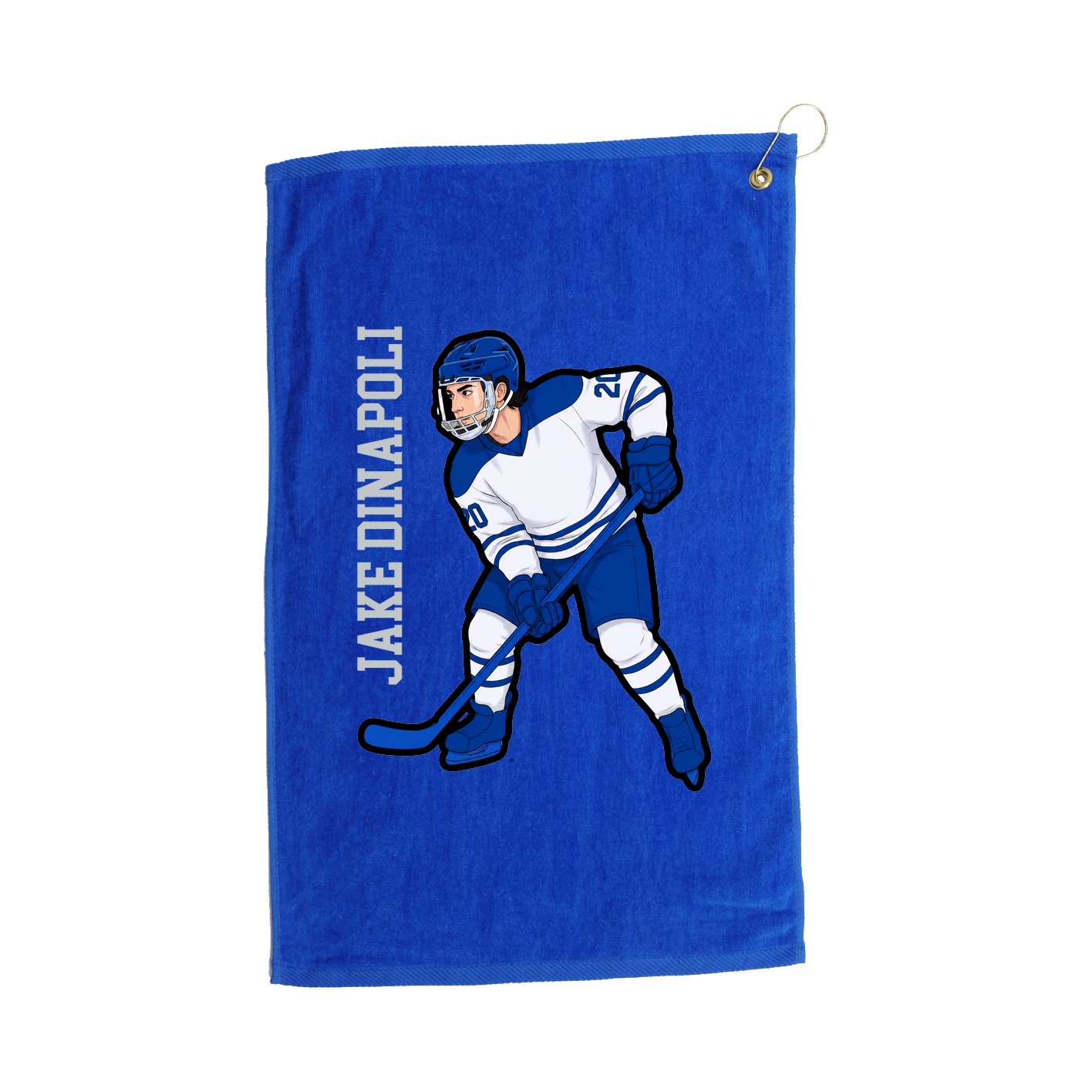 Golf Towel — Name Vertical in Royal