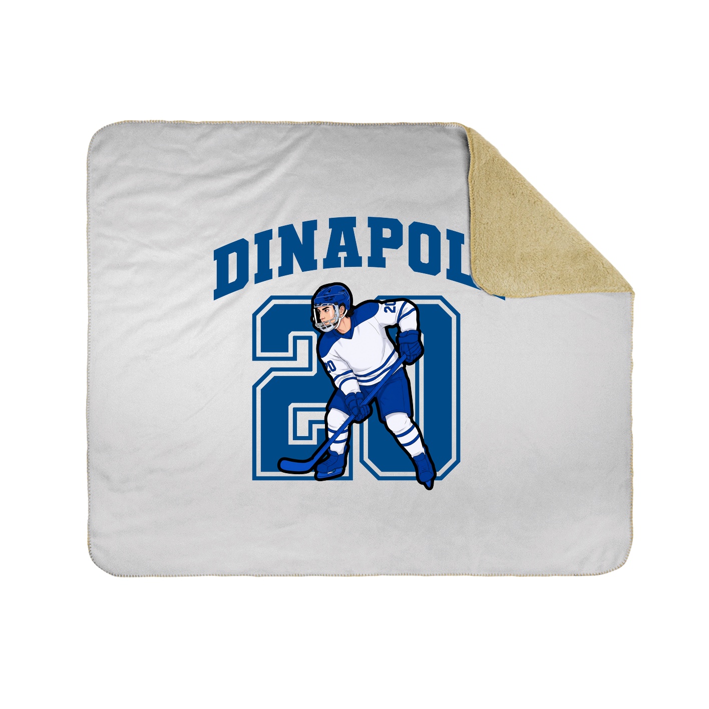 Throw Blanket — Number in White