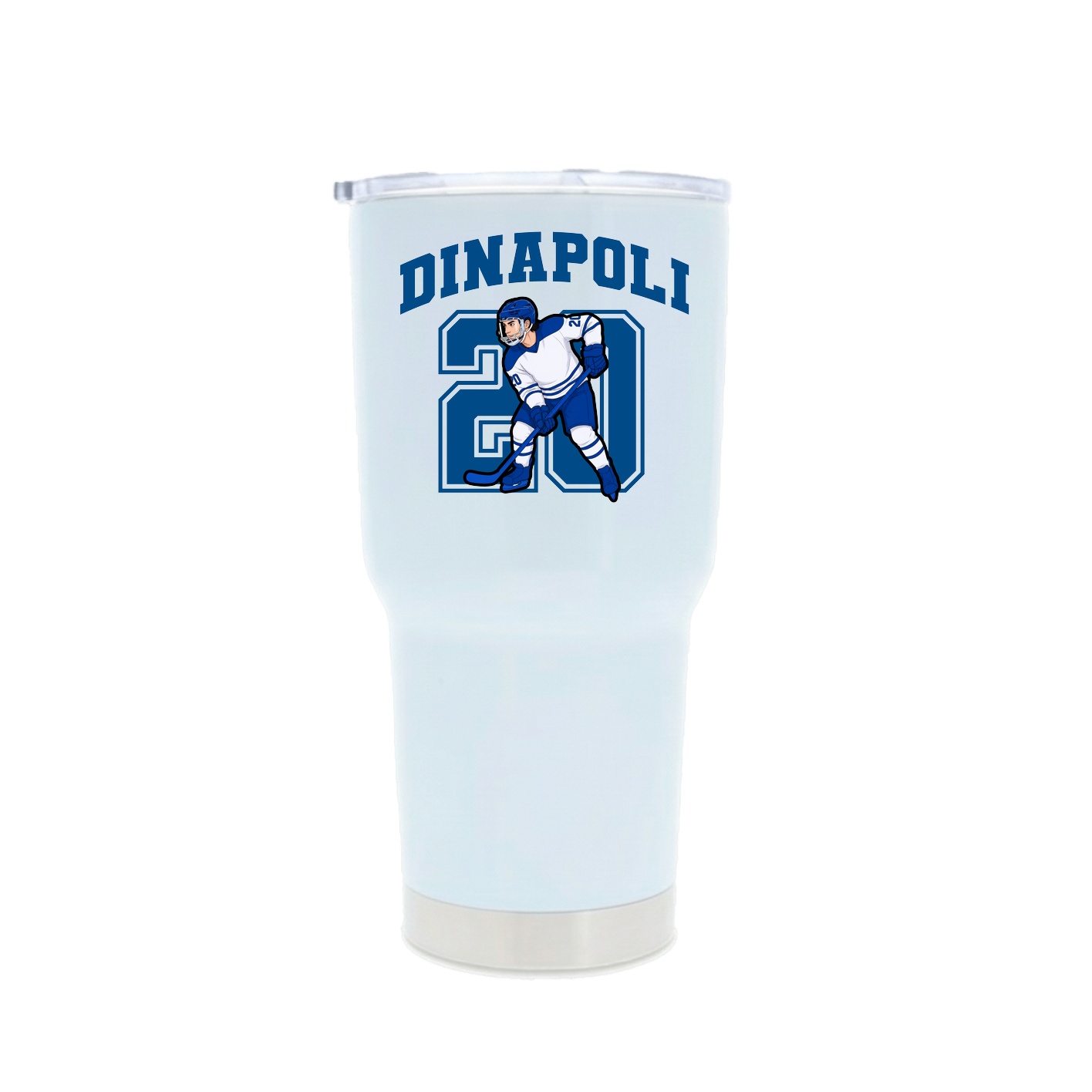 30oz Stainless Steel Tumbler — Number in White