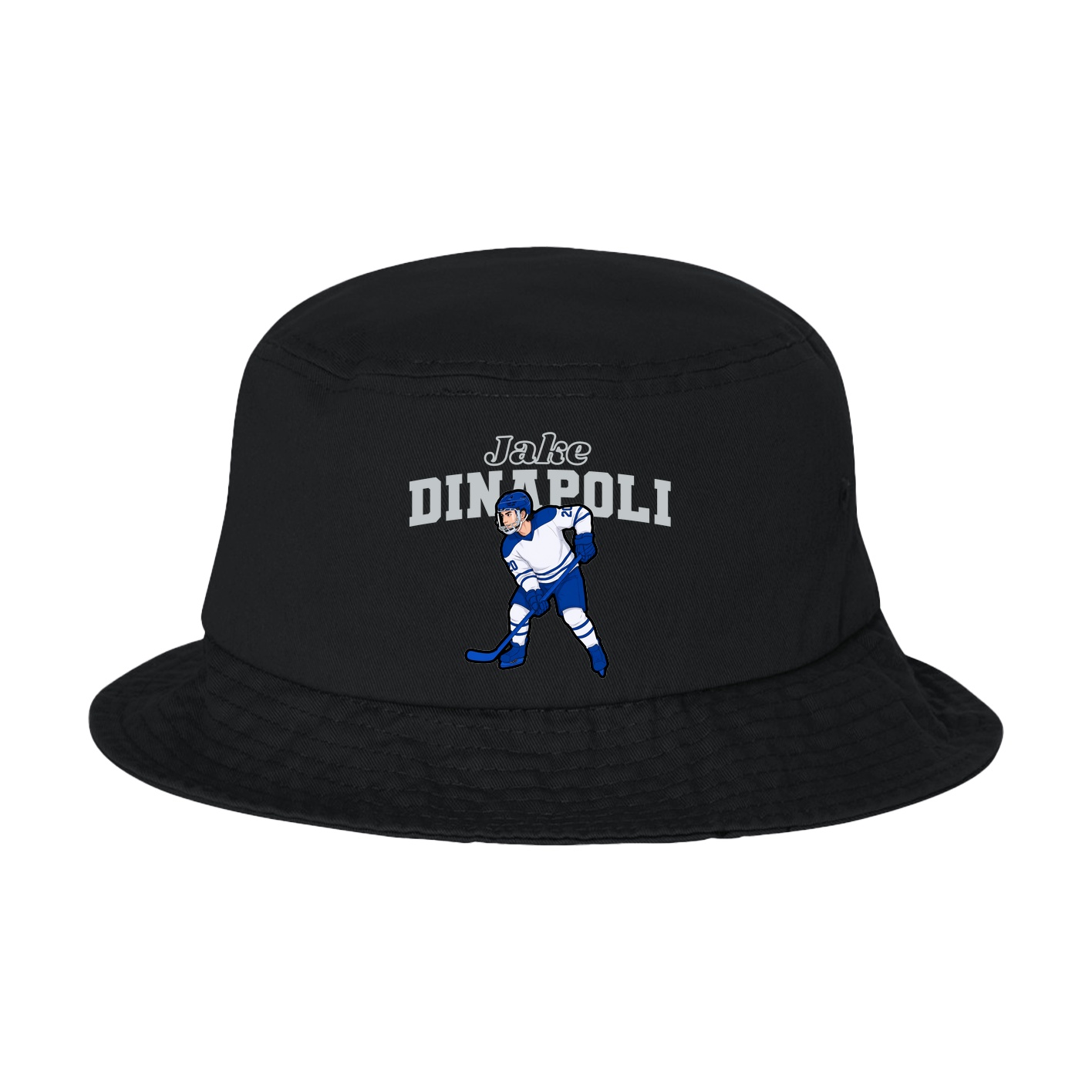 Bucket Cap — Name Arch in Black