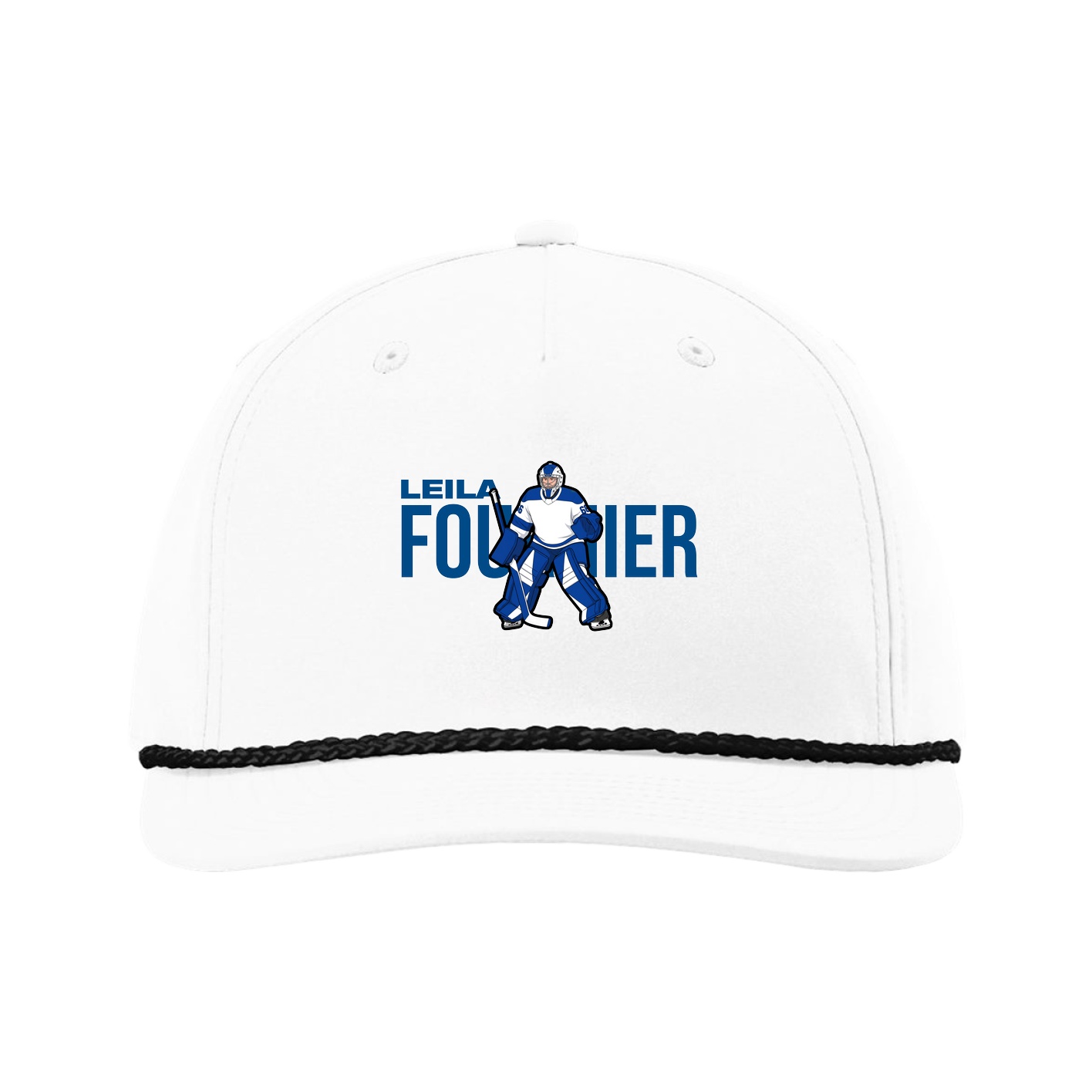 Five-Panel Classic Rope Cap — Player Name in White