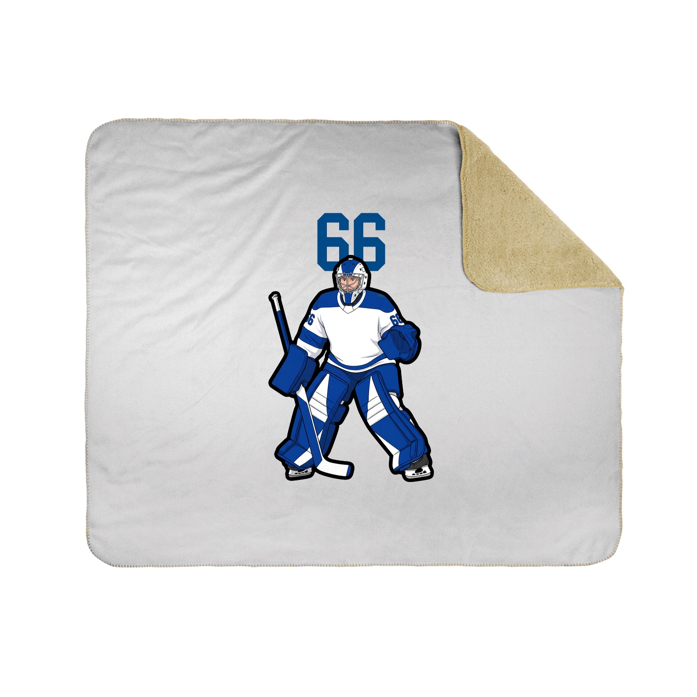 Throw Blanket — Number Top in White