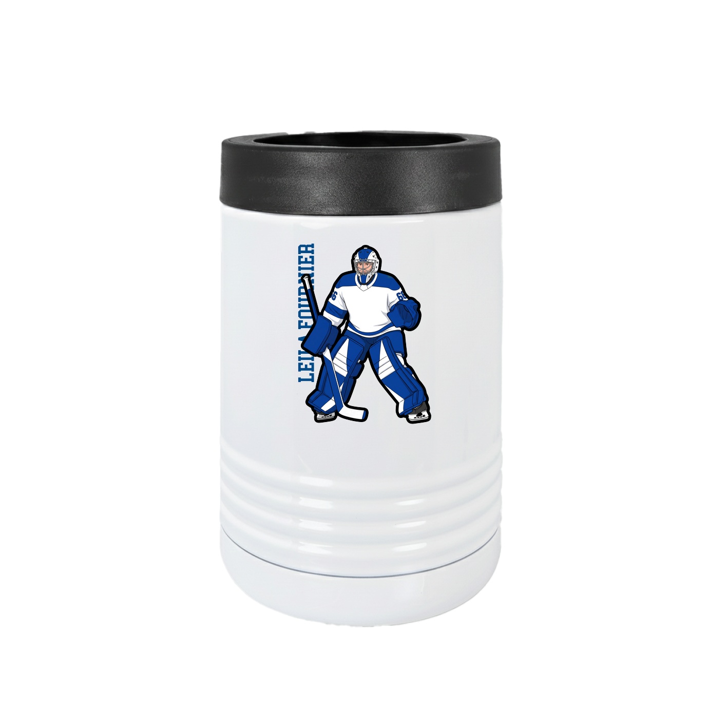 Beverage Holder — Name Vertical in White