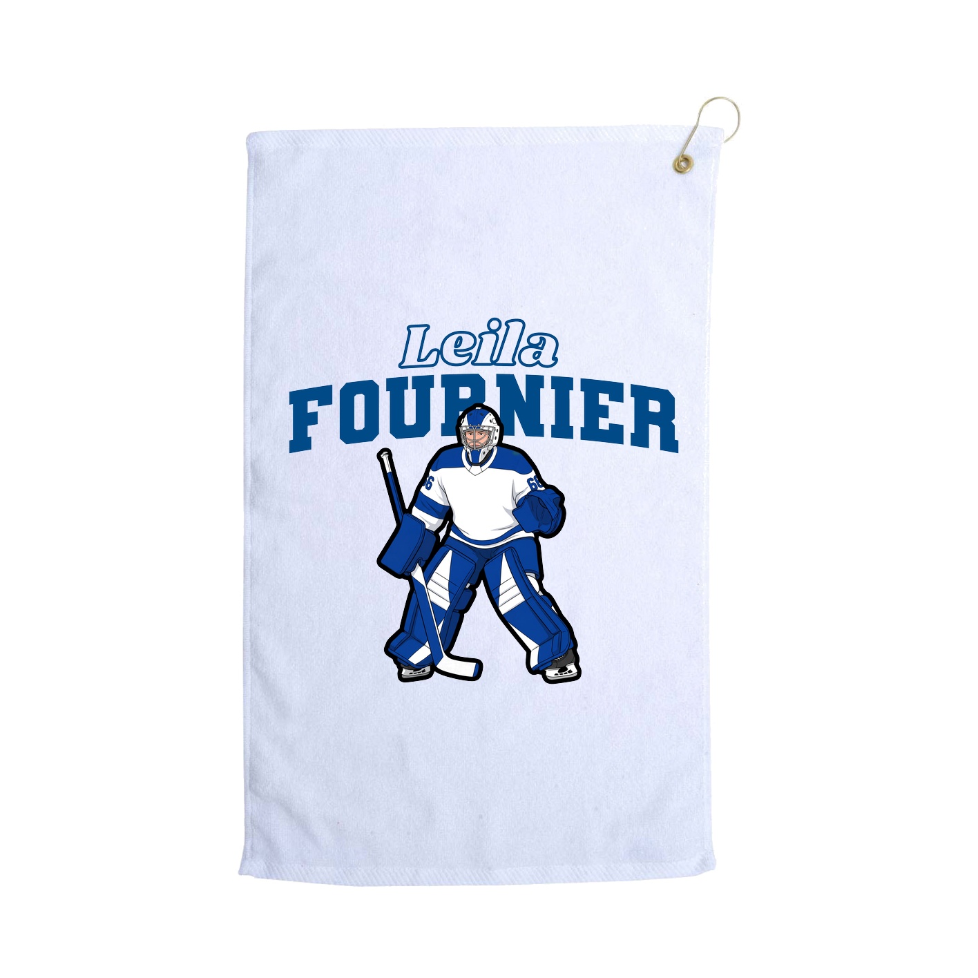 Golf Towel — Name Arch in White