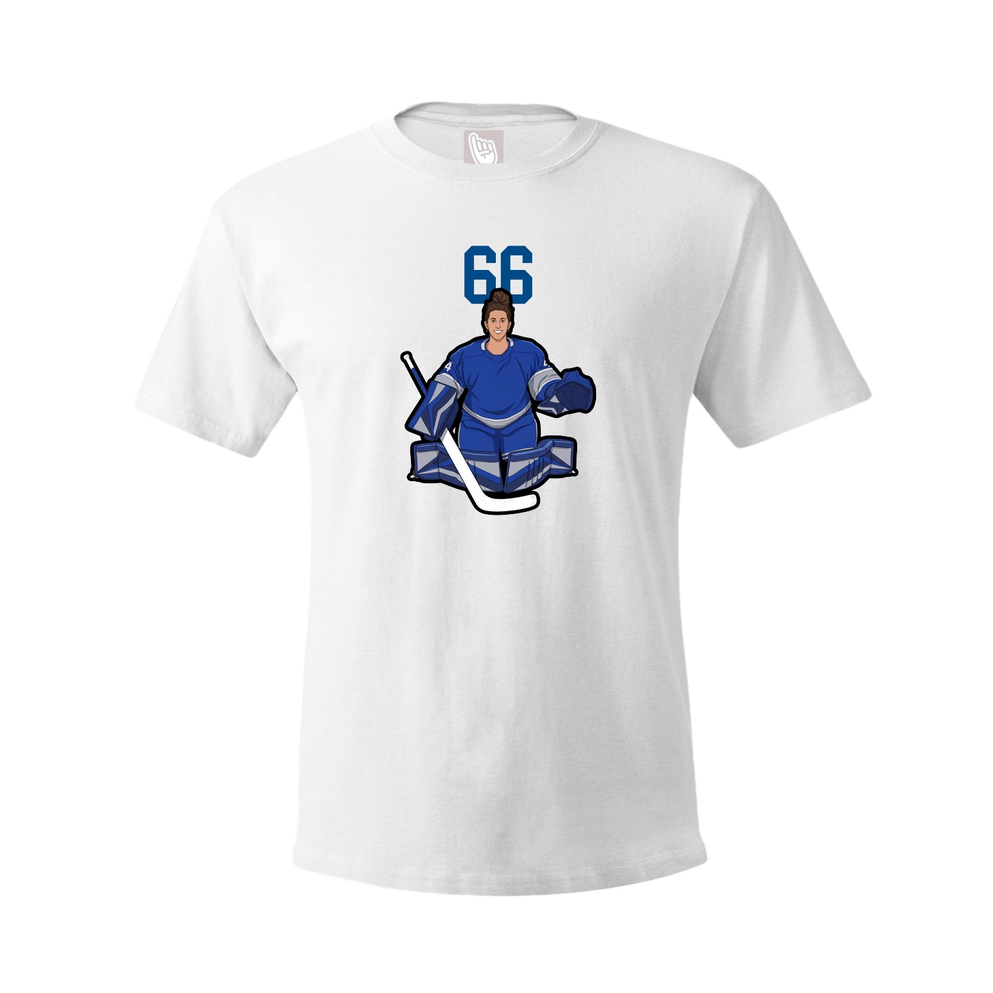 Youth Tee — Number Top in White