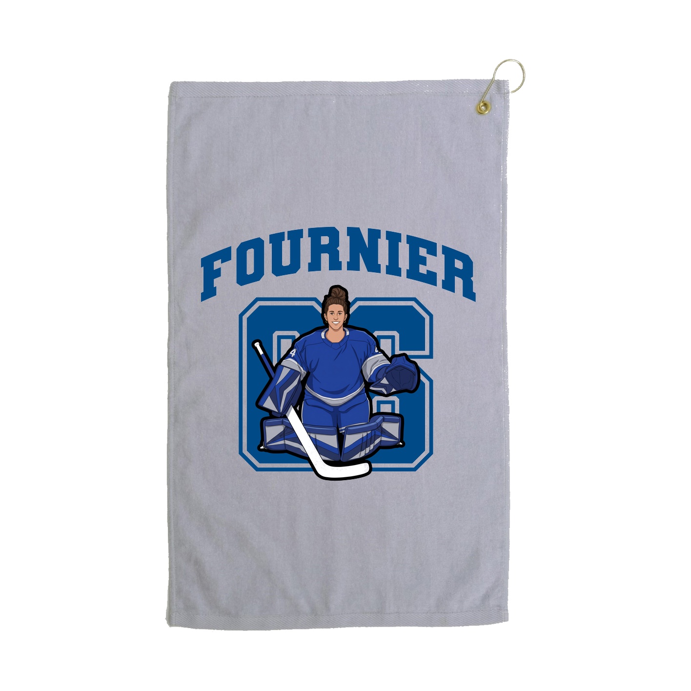 Golf Towel — Number in Grey