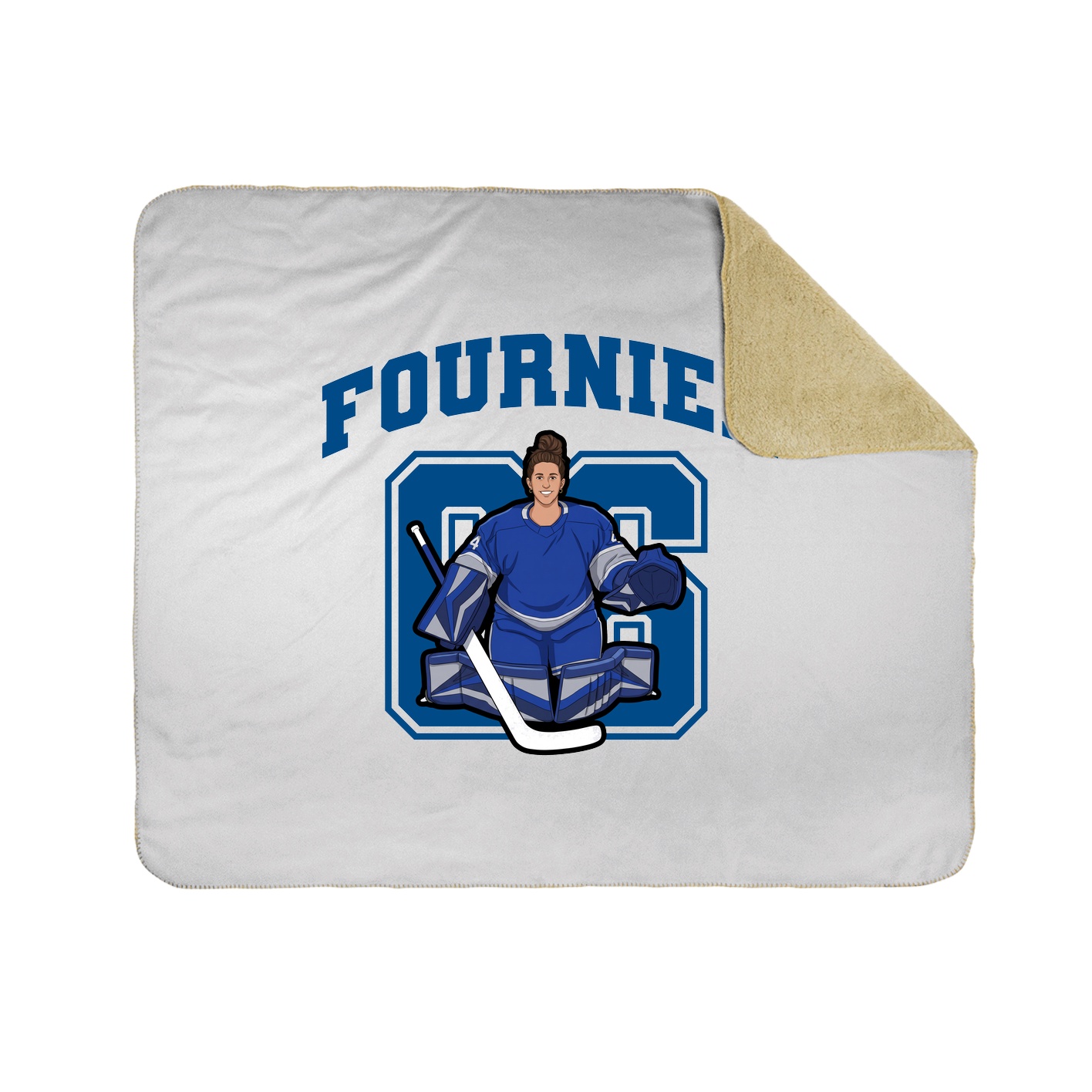Throw Blanket — Number in White