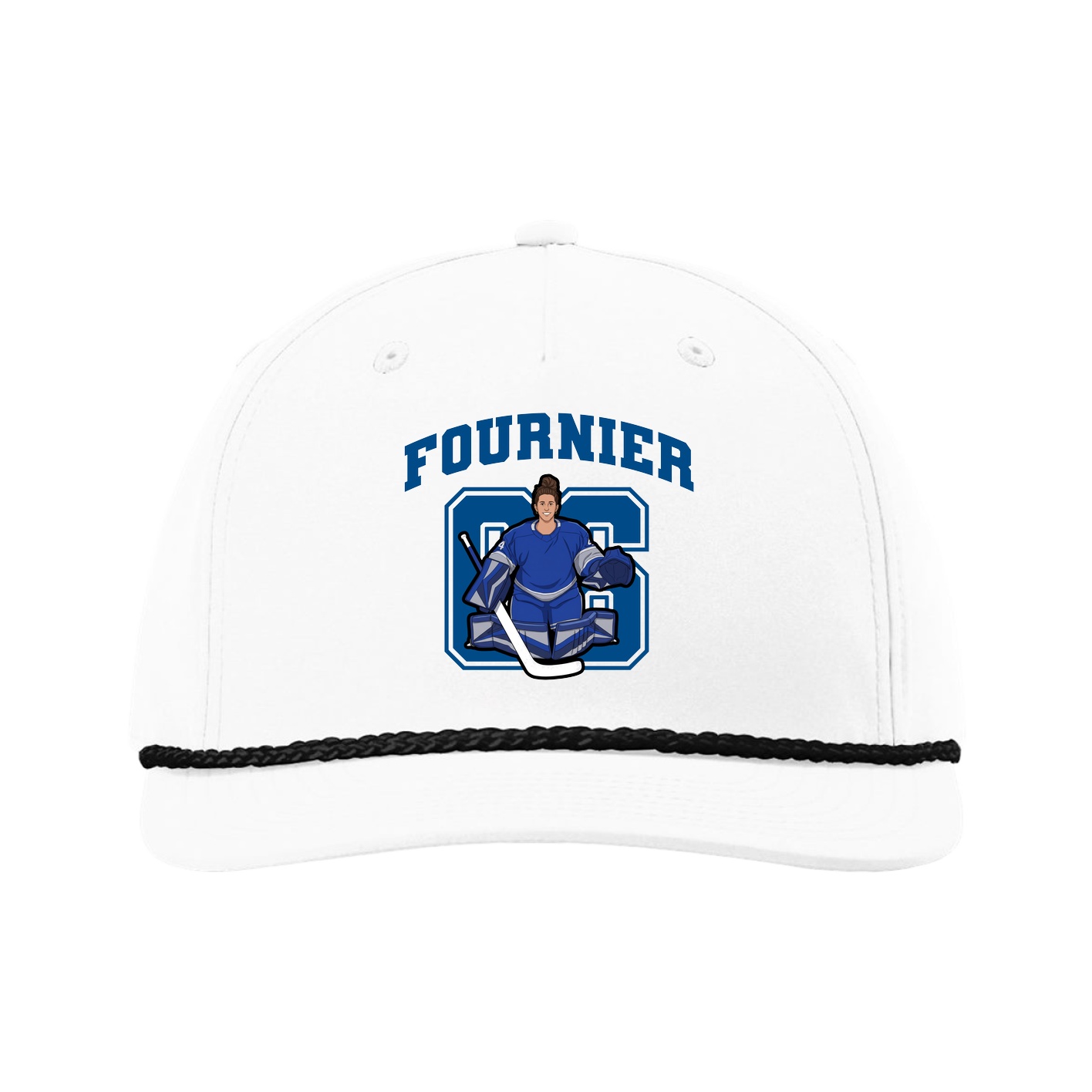 Five-Panel Classic Rope Cap — Number in White