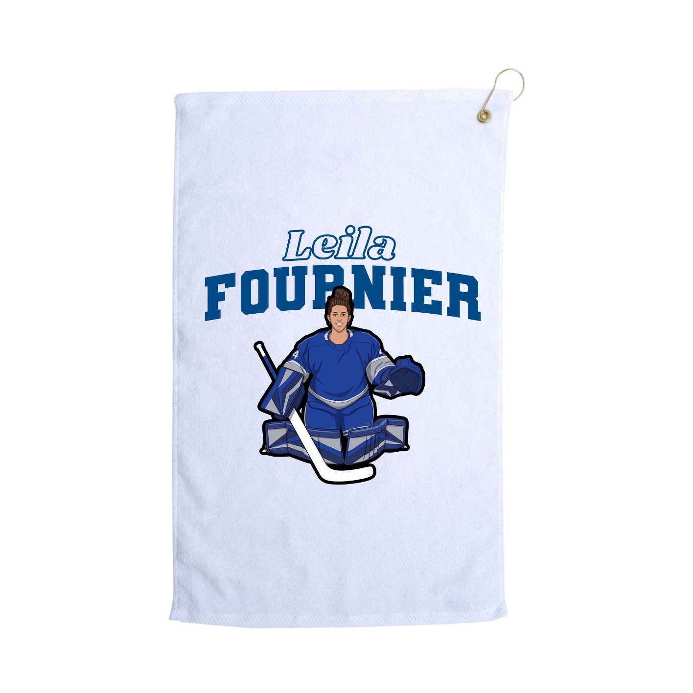Golf Towel — Name Arch in White