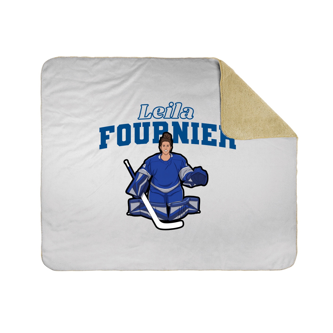 Throw Blanket — Name Arch in White