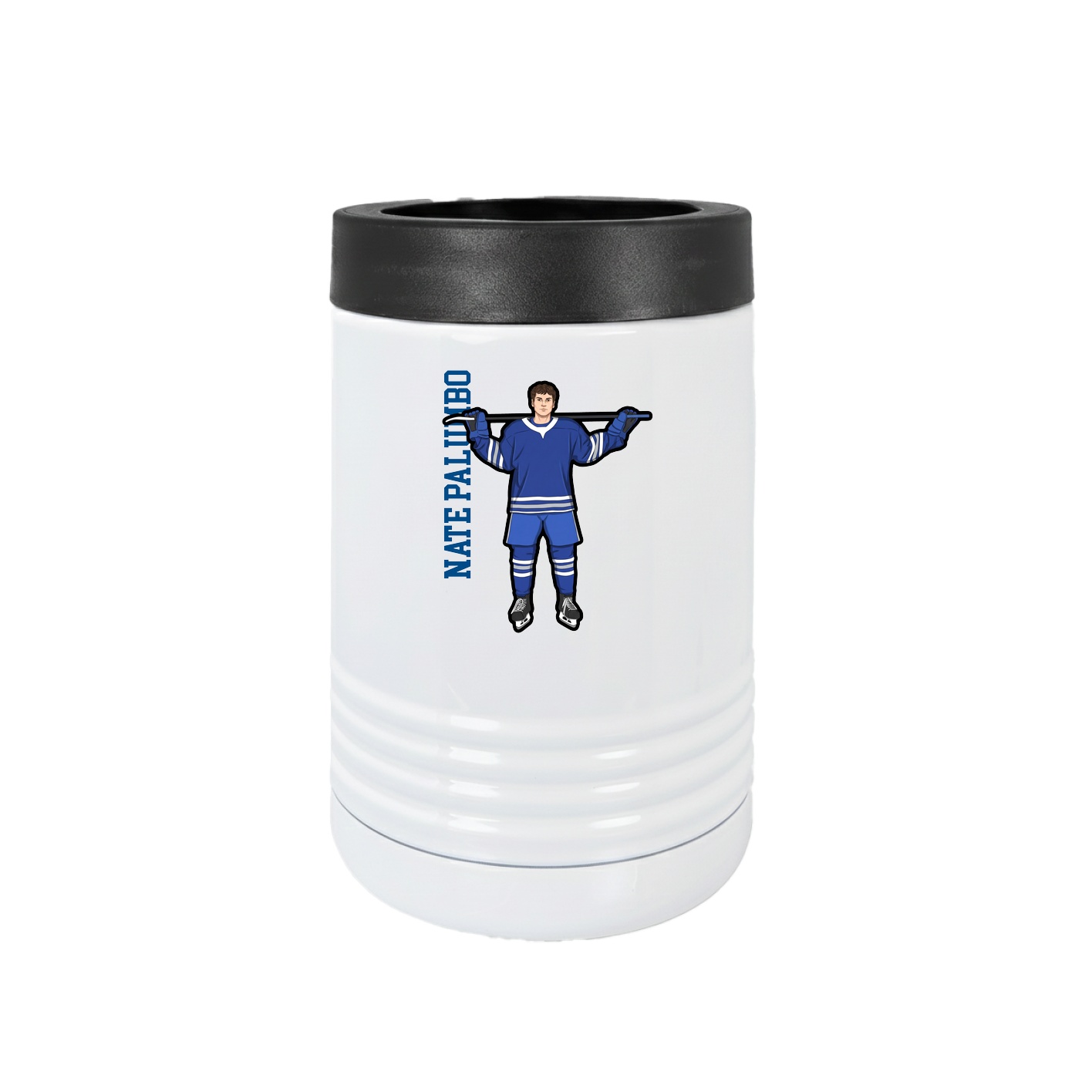 Beverage Holder — Name Vertical in White