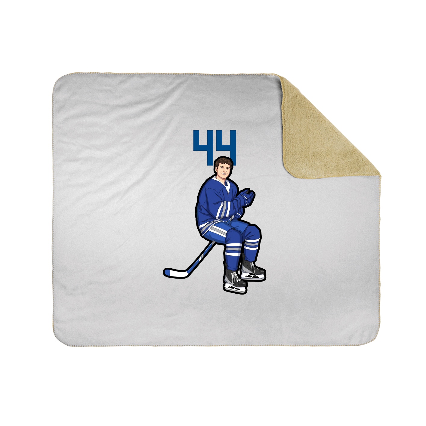 Throw Blanket — Number Top in White