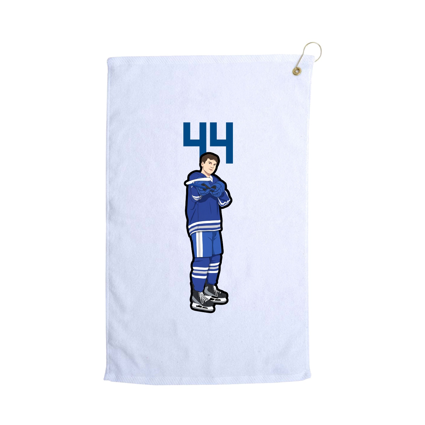 Golf Towel — Number Top in White