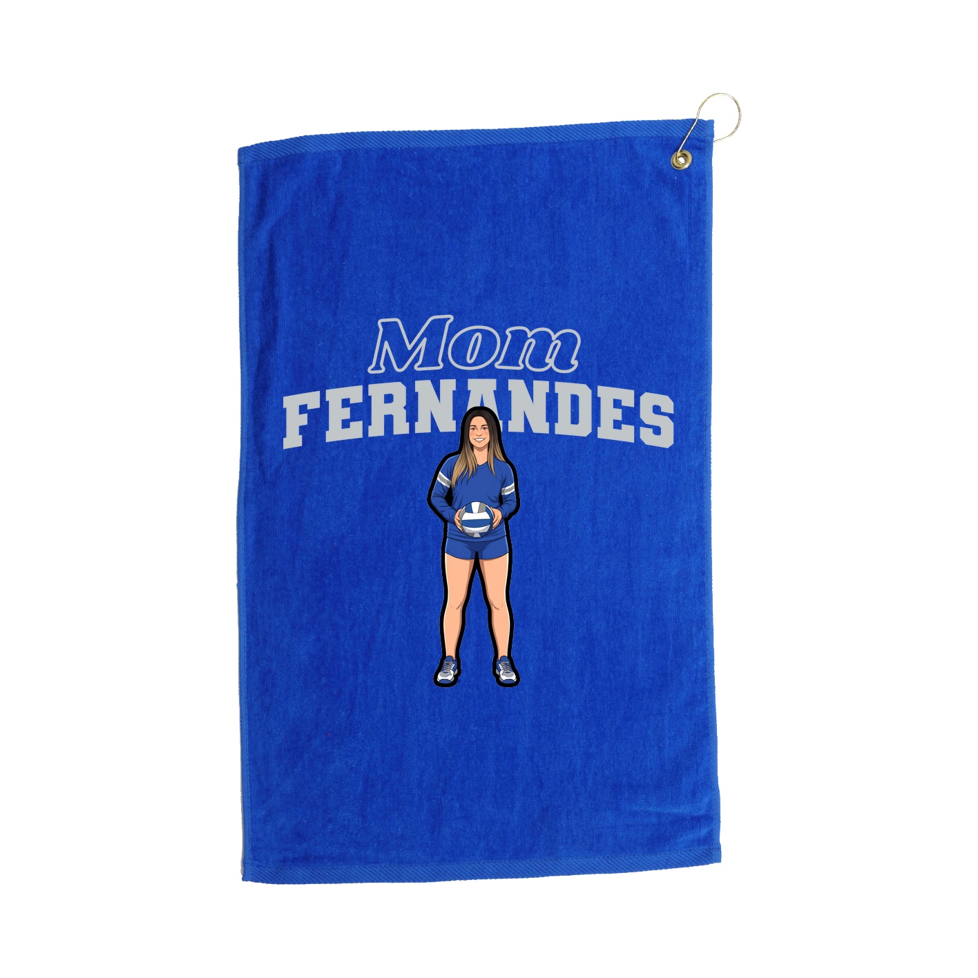 Golf Towel — Mothers Day Block in Royal