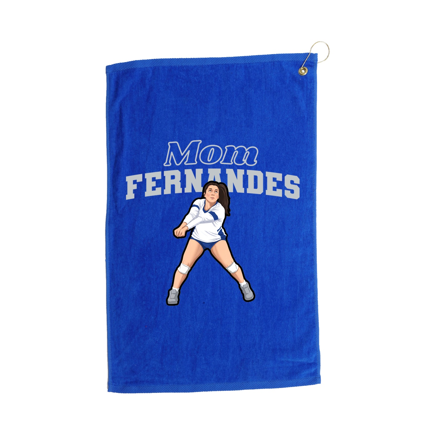 Golf Towel — Mothers Day Block in Royal