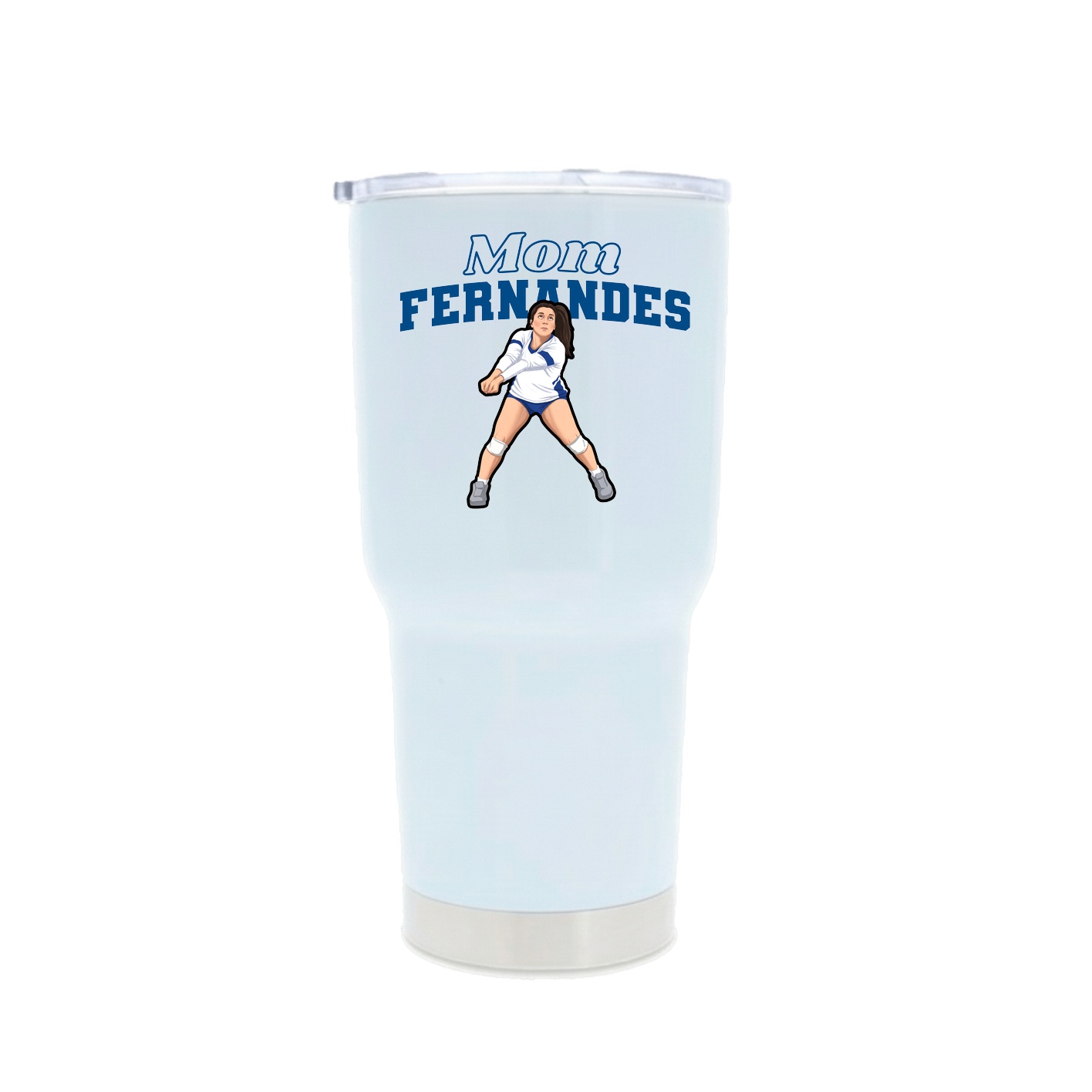 30oz Stainless Steel Tumbler — Mothers Day Block in White