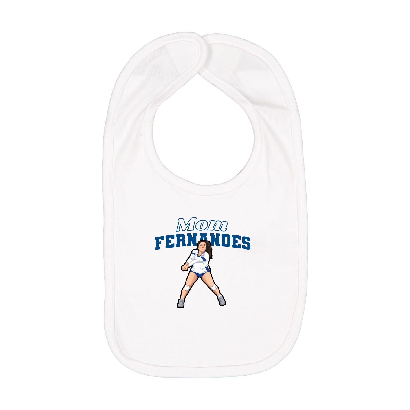 Infant Bib — Mothers Day Block in White