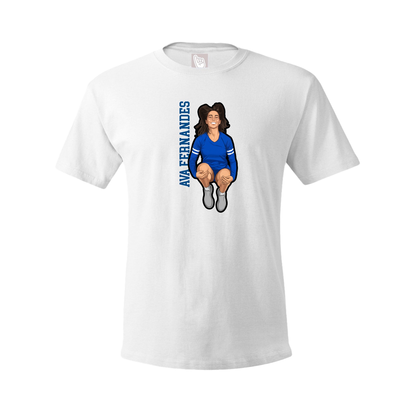 Youth Tee — Name Vertical in White