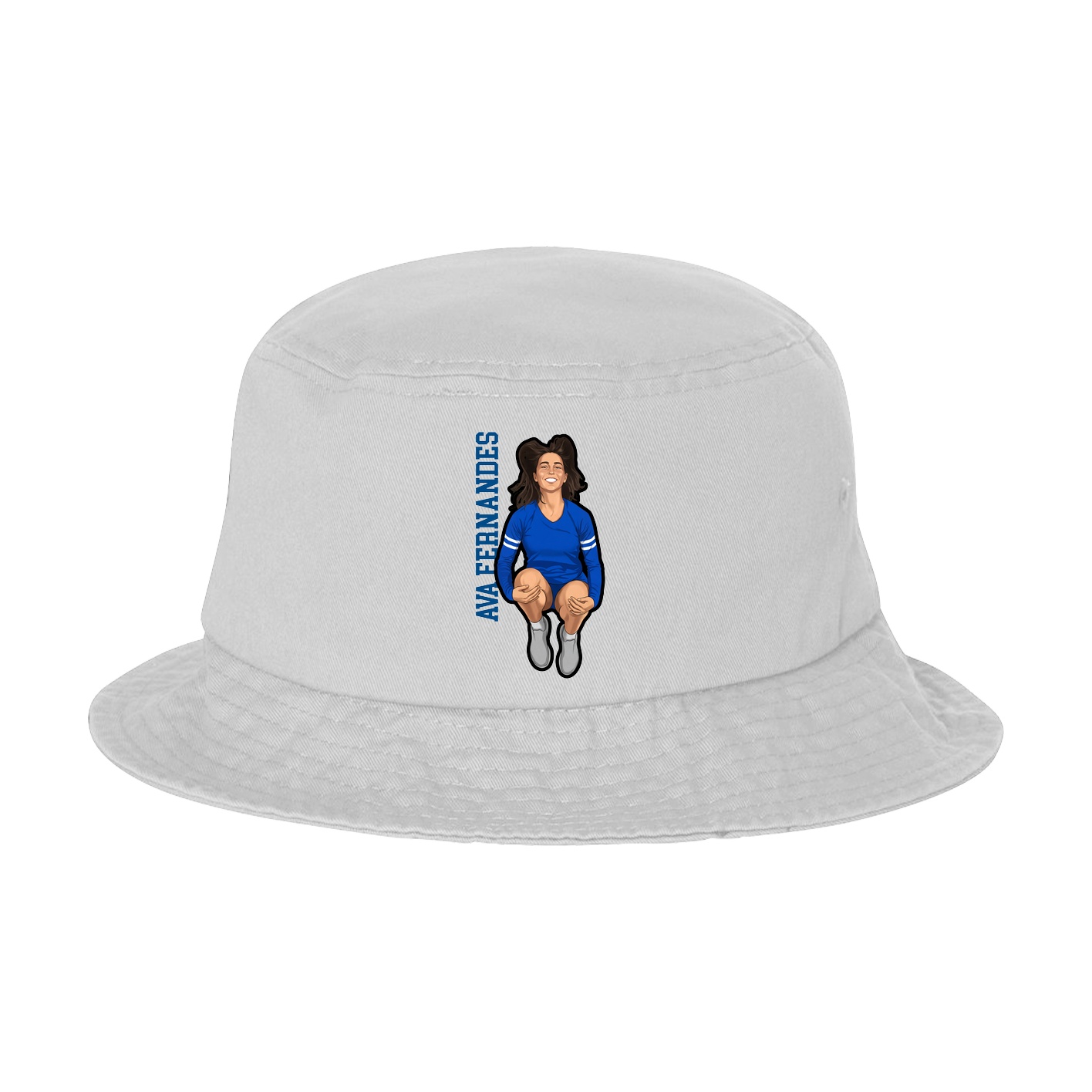 Bucket Cap — Name Vertical in White
