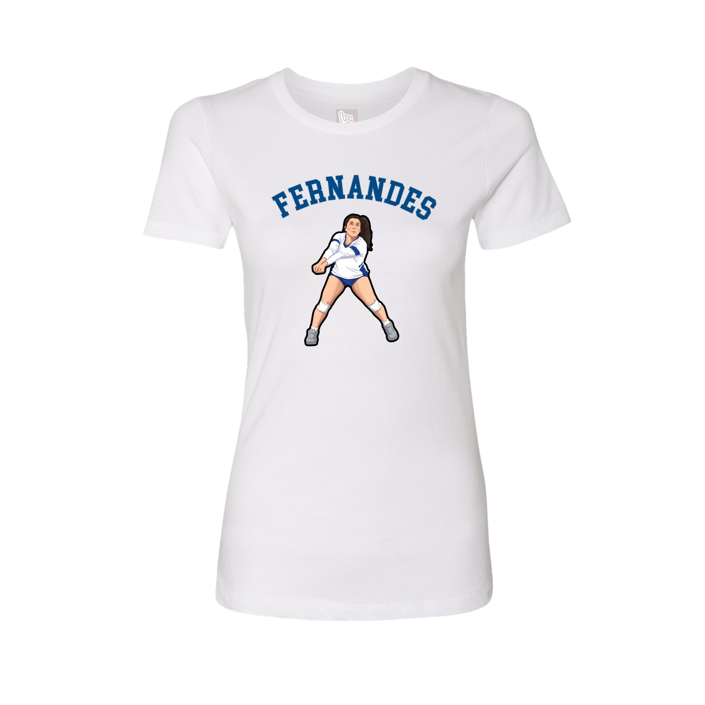 Fitted Women's Tee — Shirsey Arch in White