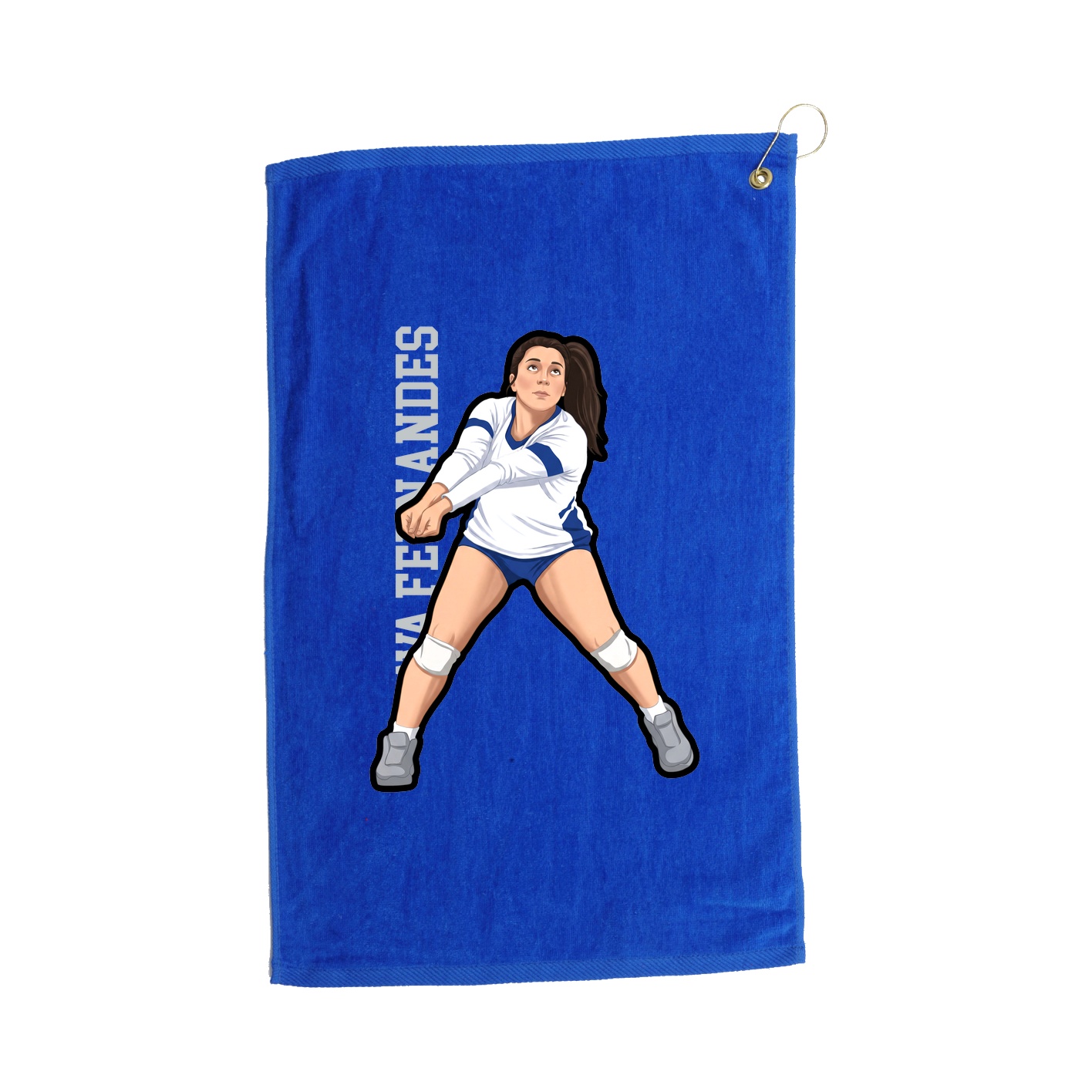 Golf Towel — Name Vertical in Royal