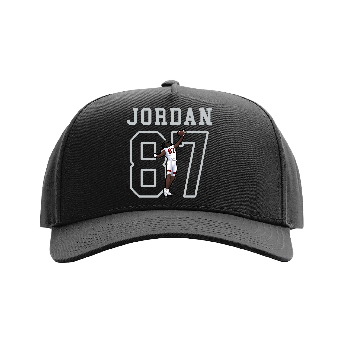Full Fabric Five-Panel Champ Cap — Shirsey in Black