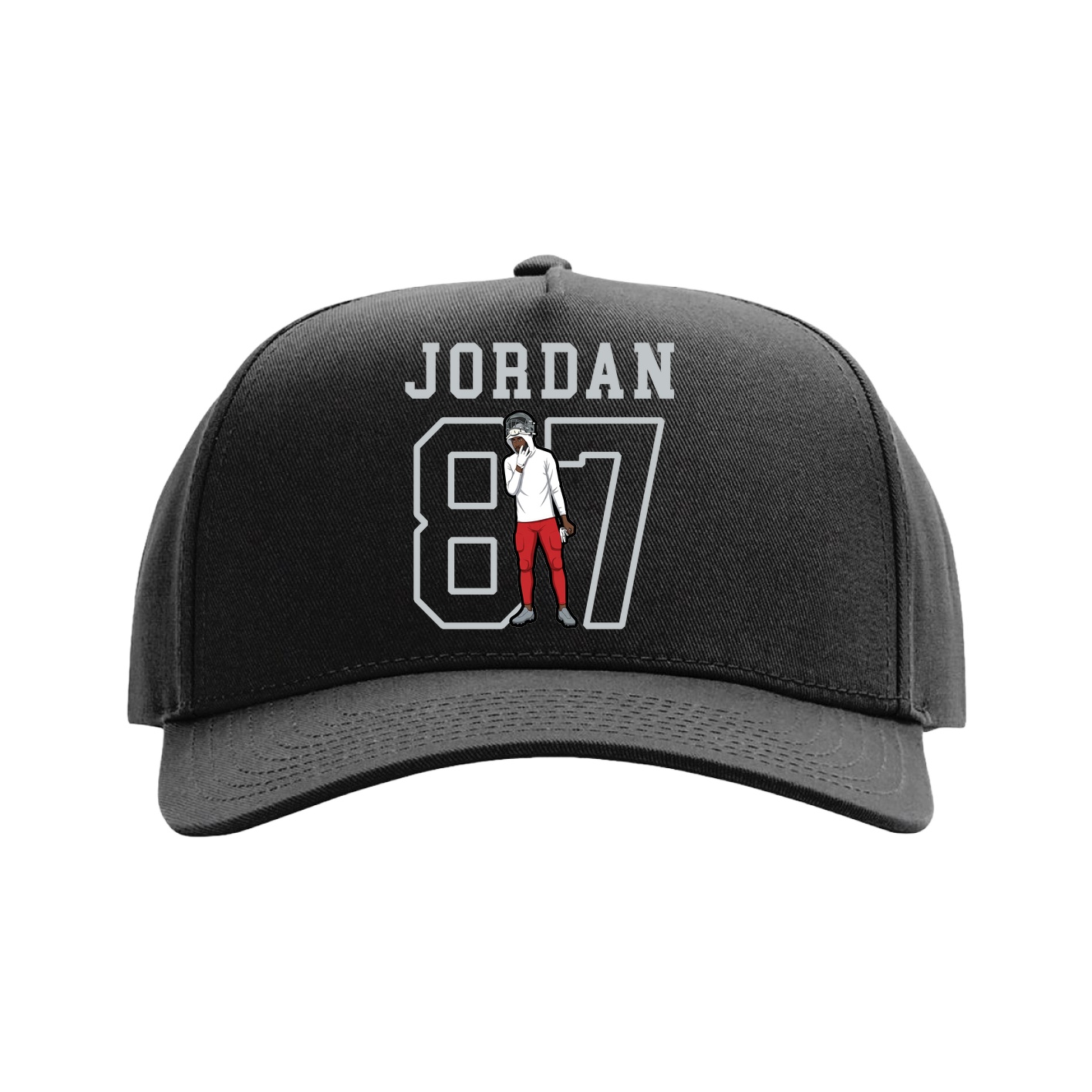 Full Fabric Five-Panel Champ Cap — Shirsey in Black