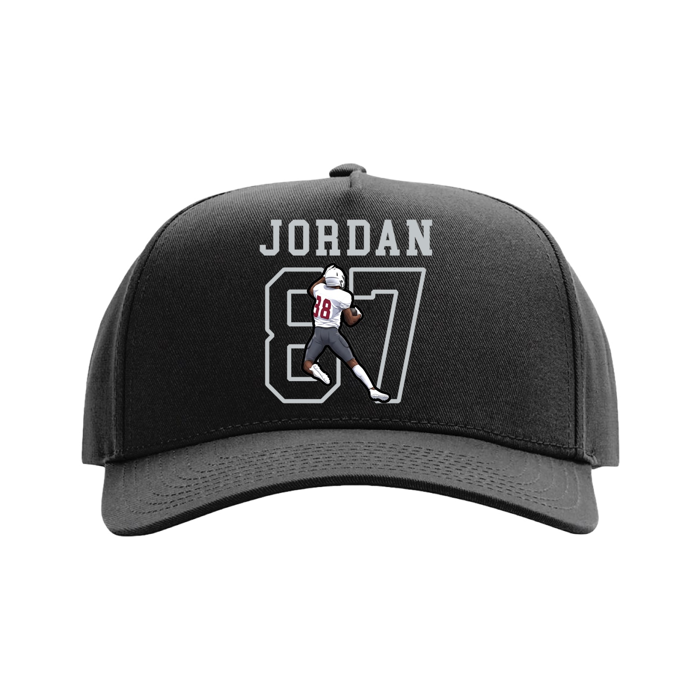 Full Fabric Five-Panel Champ Cap — Shirsey in Black